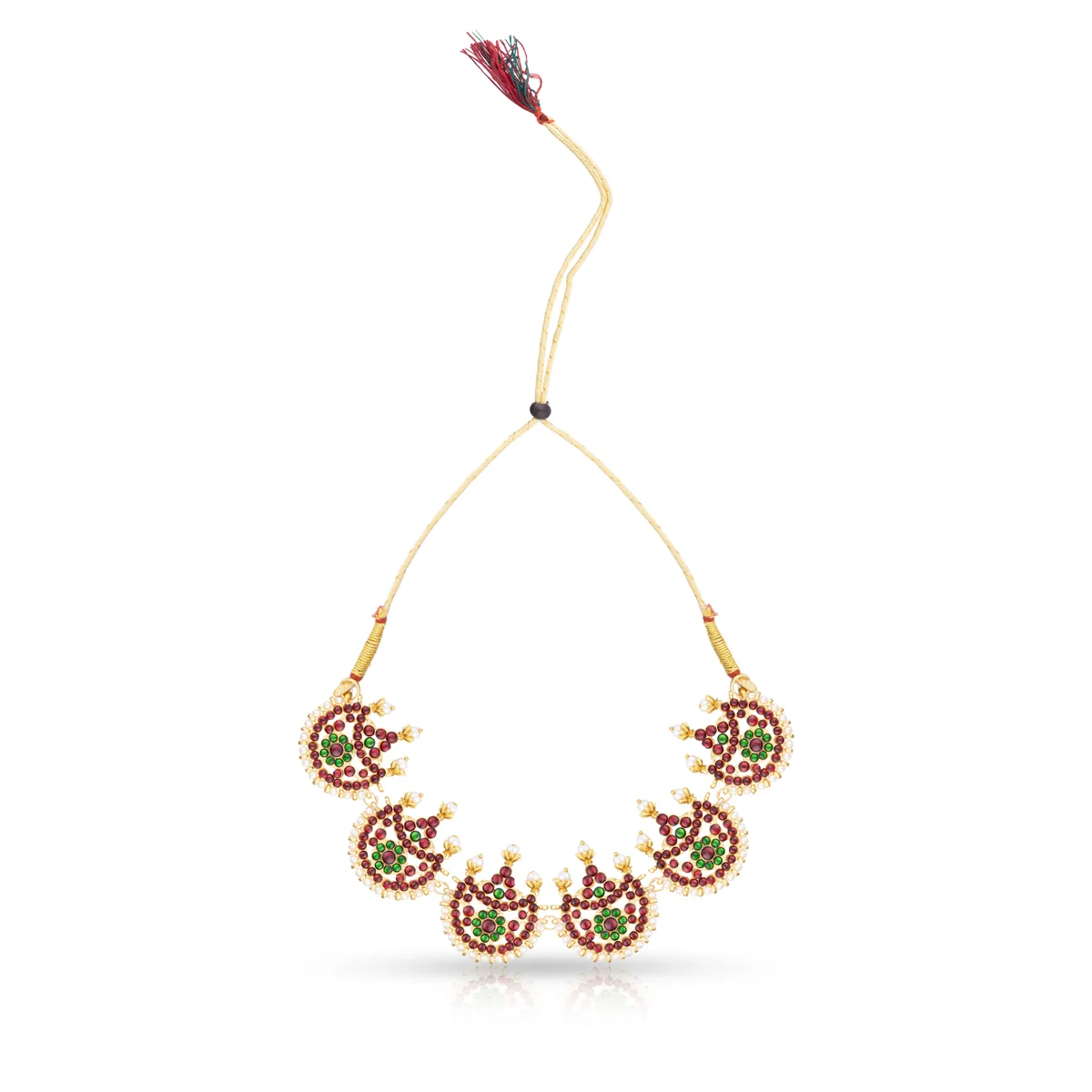 Bharatanatyam Jewellery Set Without Bangle | Dance Jewellery/ Artificial Jewelry/ Stone Jewellery for Dance - Image 10