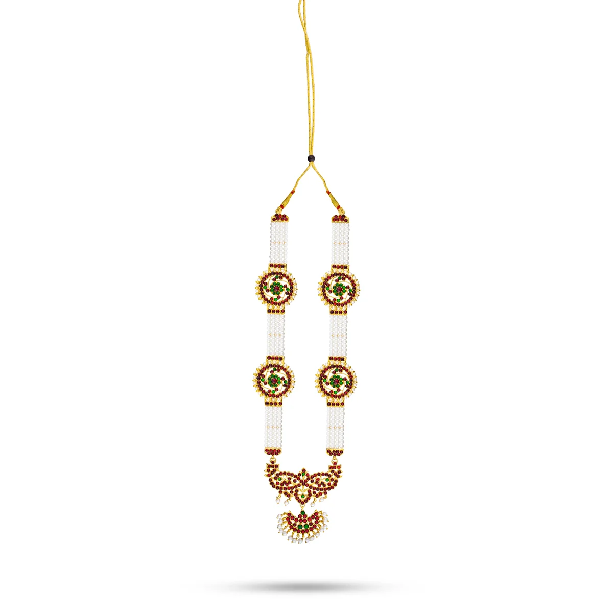 Bharatanatyam Jewellery Set Without Bangle | Dance Jewellery/ Artificial Jewelry/ Stone Jewellery for Dance - Image 11