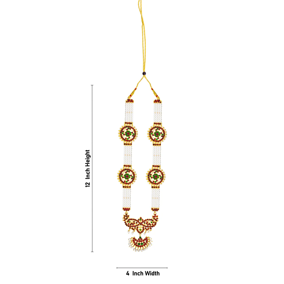 Bharatanatyam Jewellery Set Without Bangle | Dance Jewellery/ Artificial Jewelry/ Stone Jewellery for Dance - Image 8