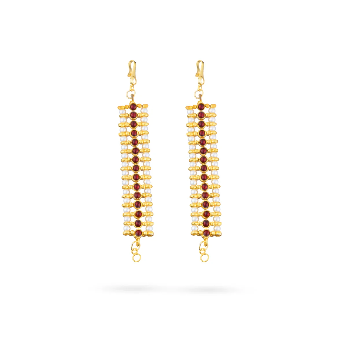 Bharatanatyam Jewellery Set Without Bangle | Kemp Artificial Jewelry/ Stone & Beads Design Jewellery for Dance - Image 11