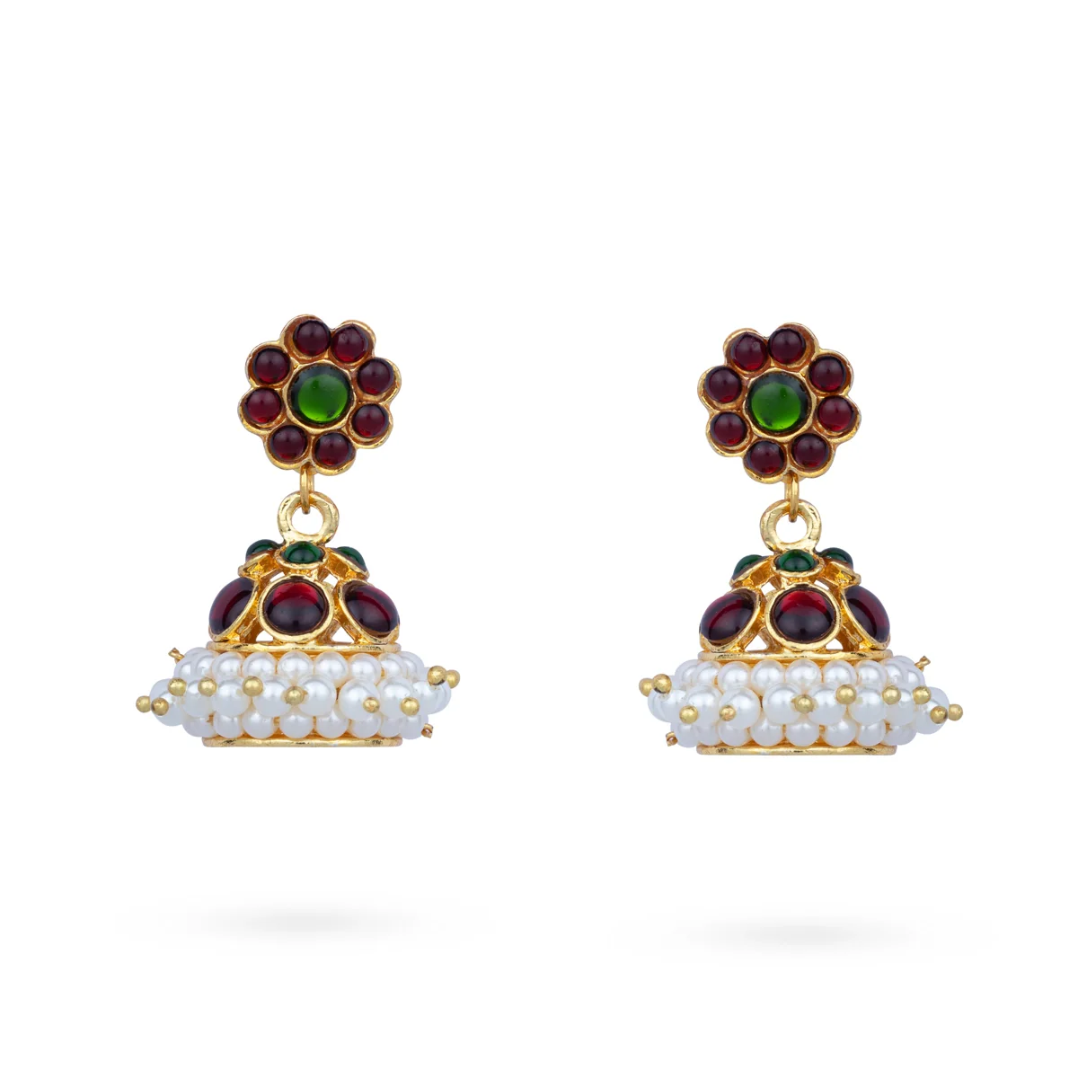 Bharatanatyam Jewellery Set Without Bangle | Kemp Artificial Jewelry/ Stone & Beads Design Jewellery for Dance - Image 5