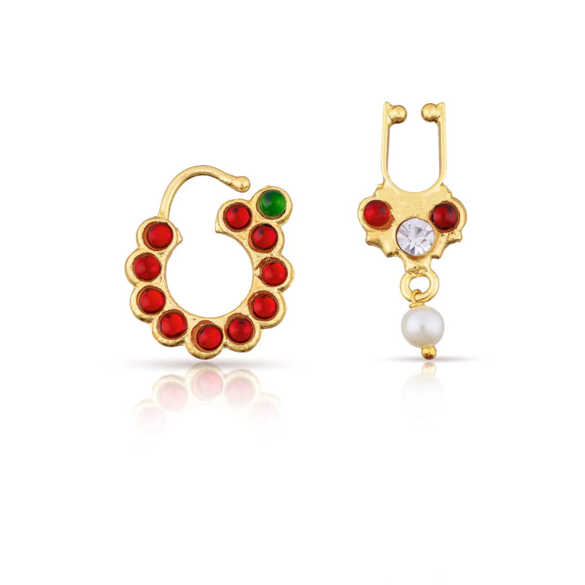 Bharatanatyam Jewellery Set Without Bangle | Kemp Artificial Jewelry/ Stone & Beads Design Jewellery for Dance - Image 6