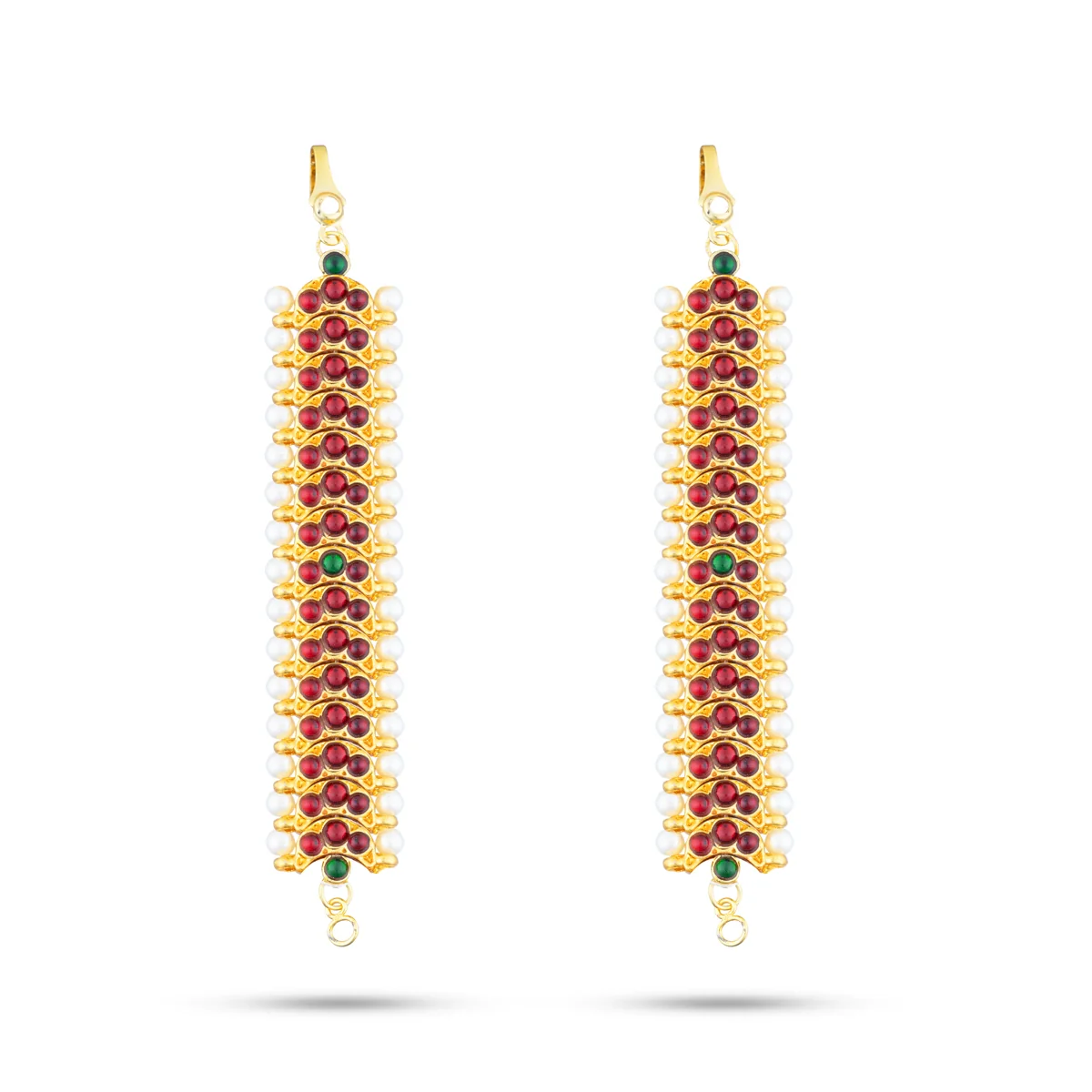 Bharatanatyam Jewellery Set Without Bangle | Kemp Beads & Stone Design Jewellery/ Artificial Jewelry for Dance - Image 6