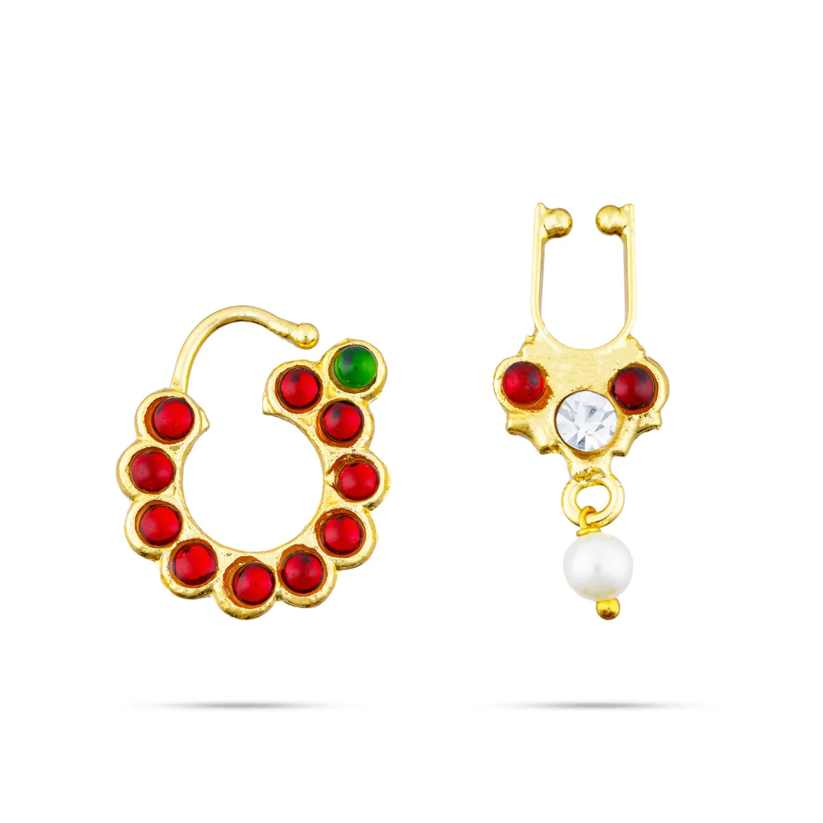 Bharatanatyam Jewellery Set Without Bangle | Kemp Beads & Stone Design Jewellery/ Artificial Jewelry for Dance - Image 8