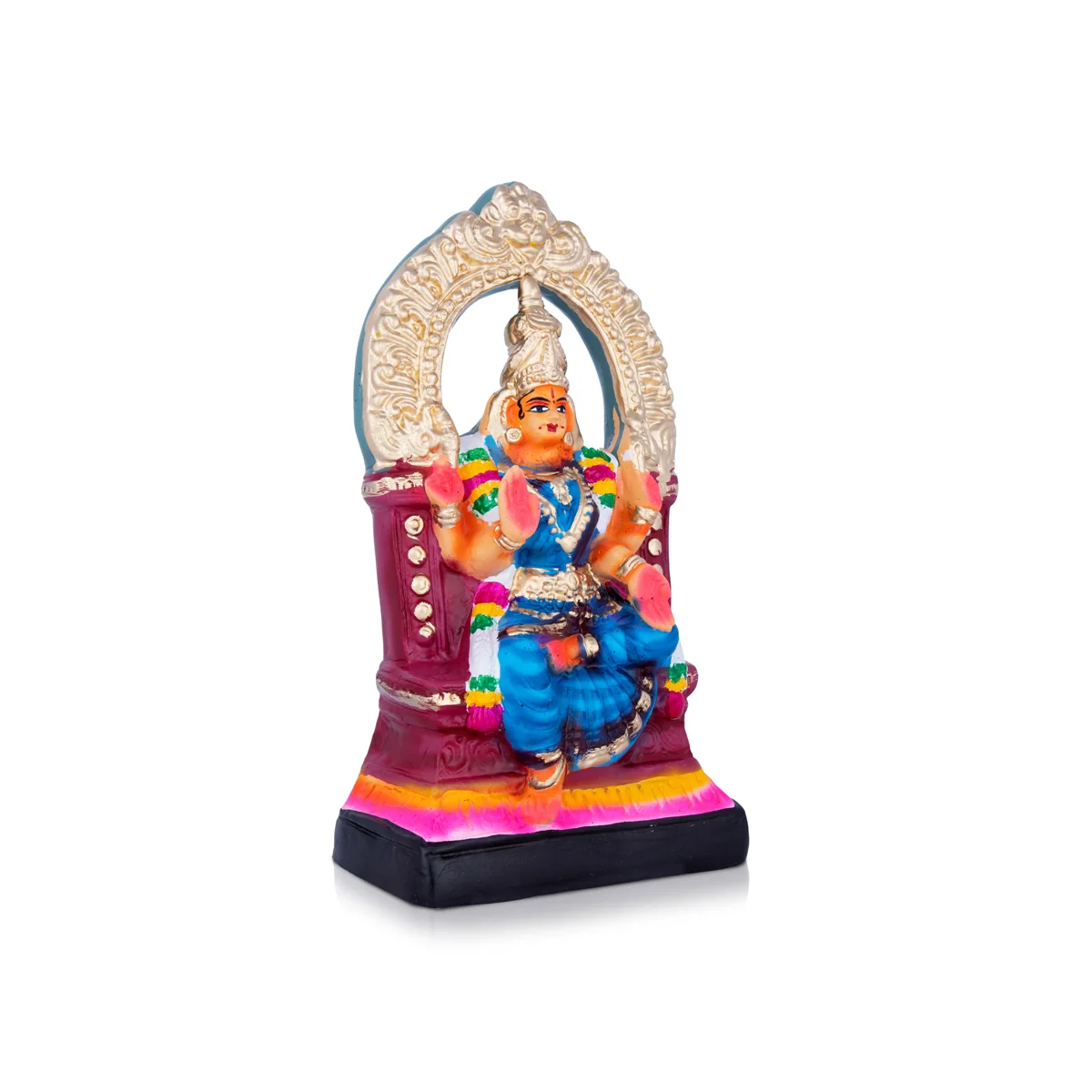 Bhuvaneshwari Paper Mache Golu Bommai - 11 x 5.5 Inches | Giri Golu Doll/ Navaratri Golu Bomma/Gombe/Bommai - Image 2
