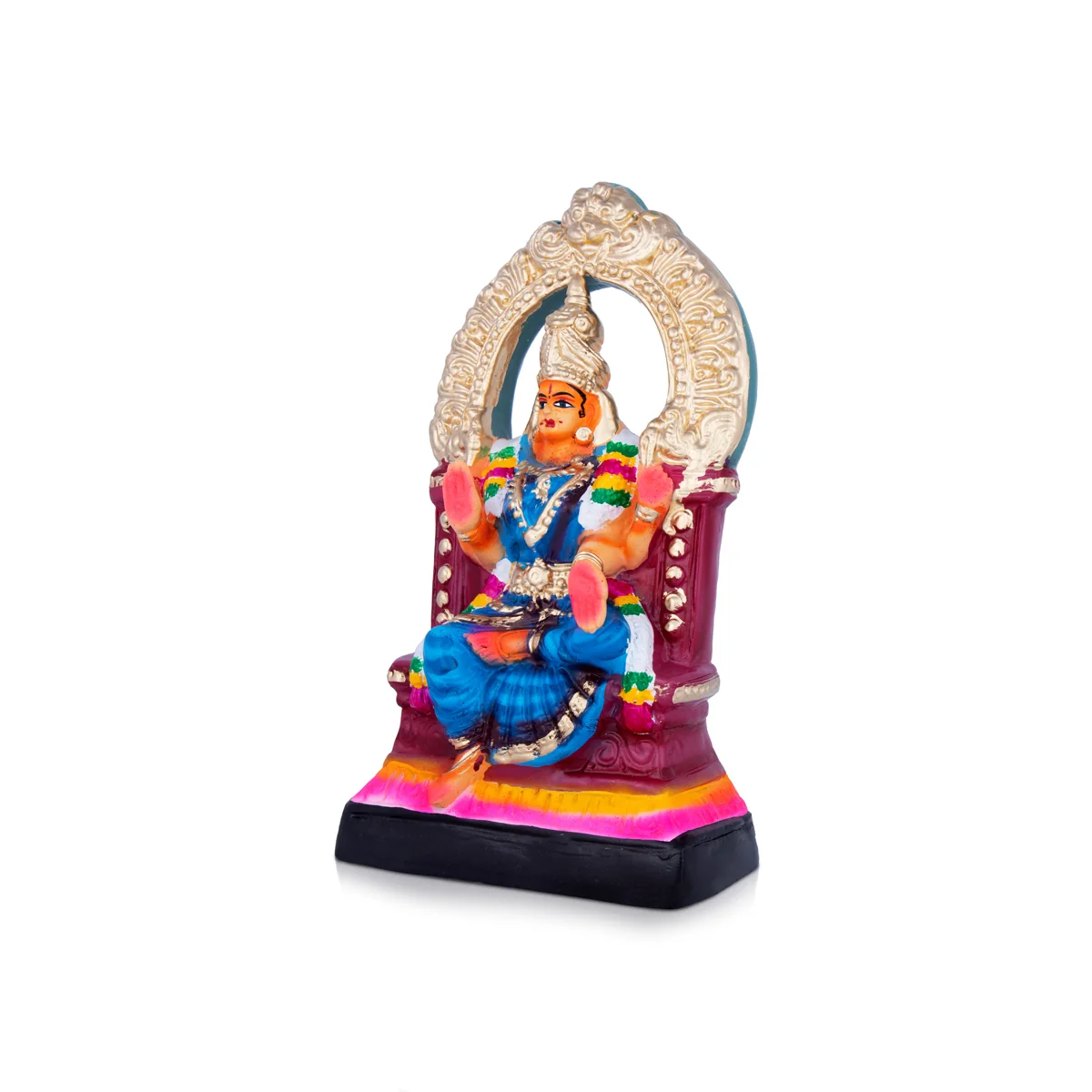 Bhuvaneshwari Paper Mache Golu Bommai - 11 x 5.5 Inches | Giri Golu Doll/ Navaratri Golu Bomma/Gombe/Bommai - Image 4