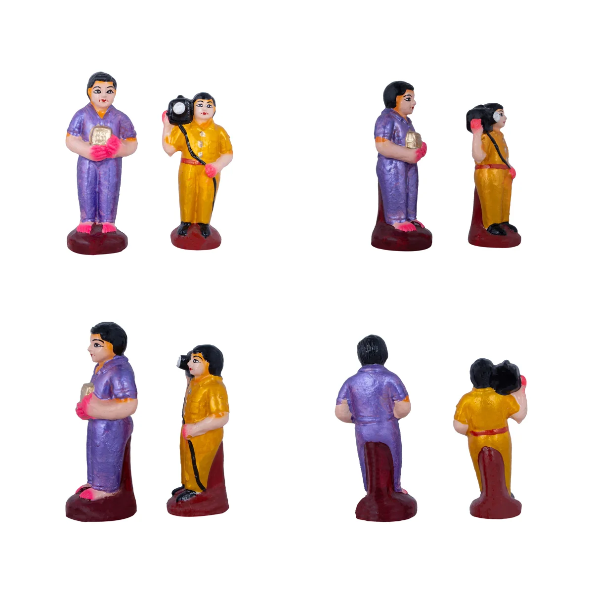 Birthday Clay Golu Bommai Set - 6 x 3 Inches | Giri Golu Doll/ Navaratri Golu Bomma/ Bommai/ Gombe - Image 7