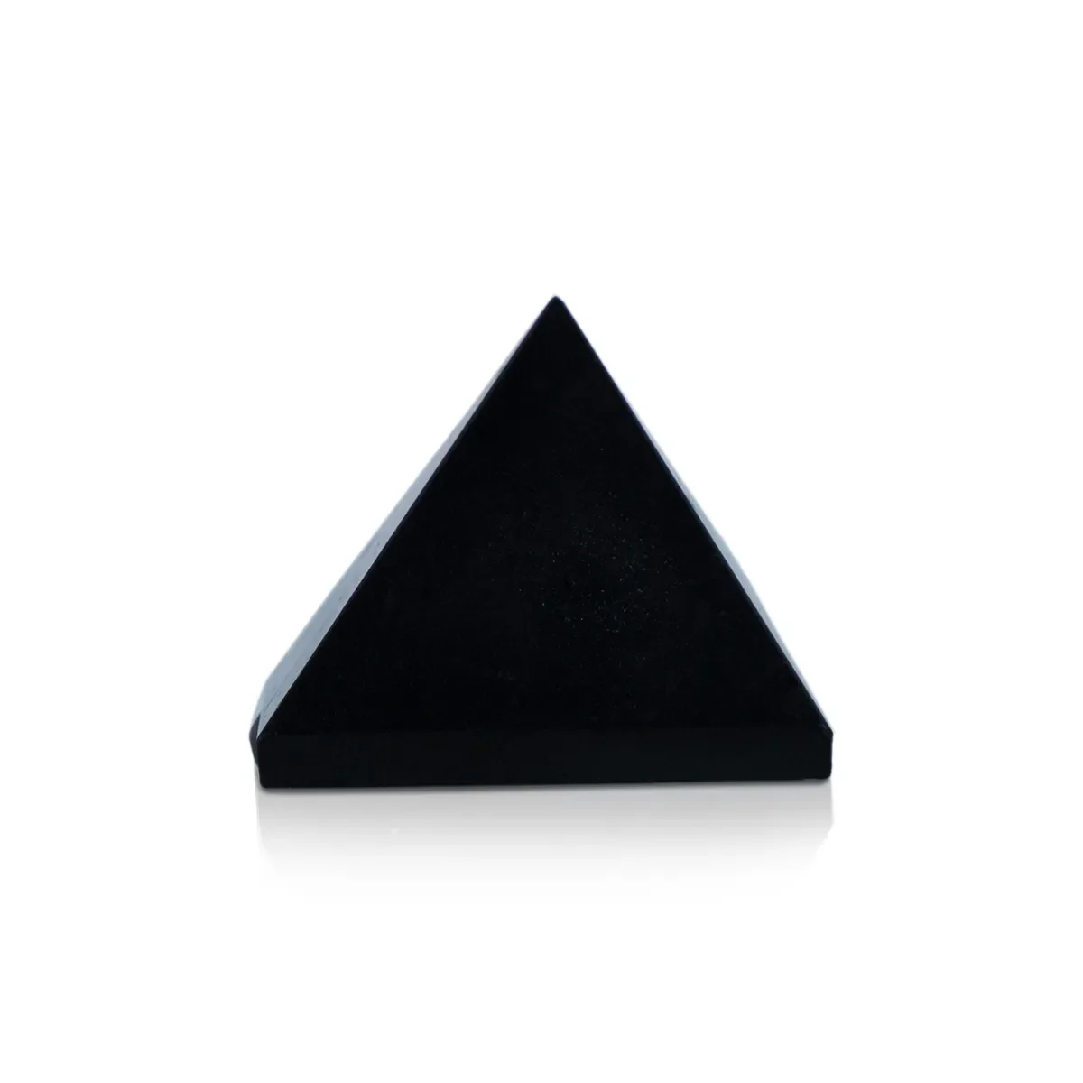 Black Agate Pyramid - 1.25 X 1.25 Inches | Stone Pyramida/ Black Colour Pyramid Stone For Energy Protection - Image 3
