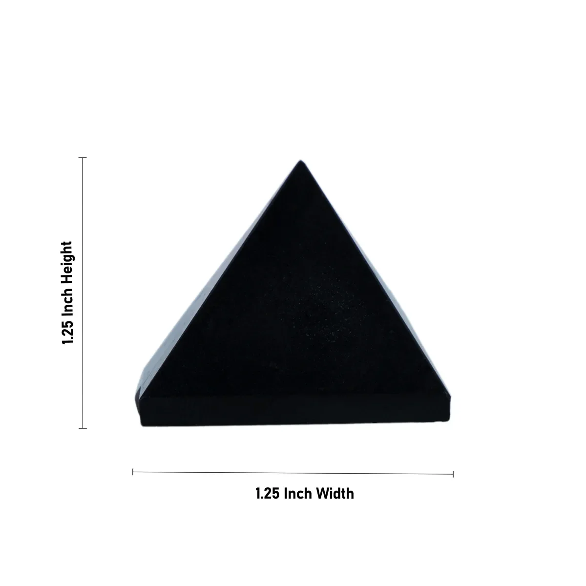 Black Agate Pyramid - 1.25 X 1.25 Inches | Stone Pyramida/ Black Colour Pyramid Stone For Energy Protection - Image 4
