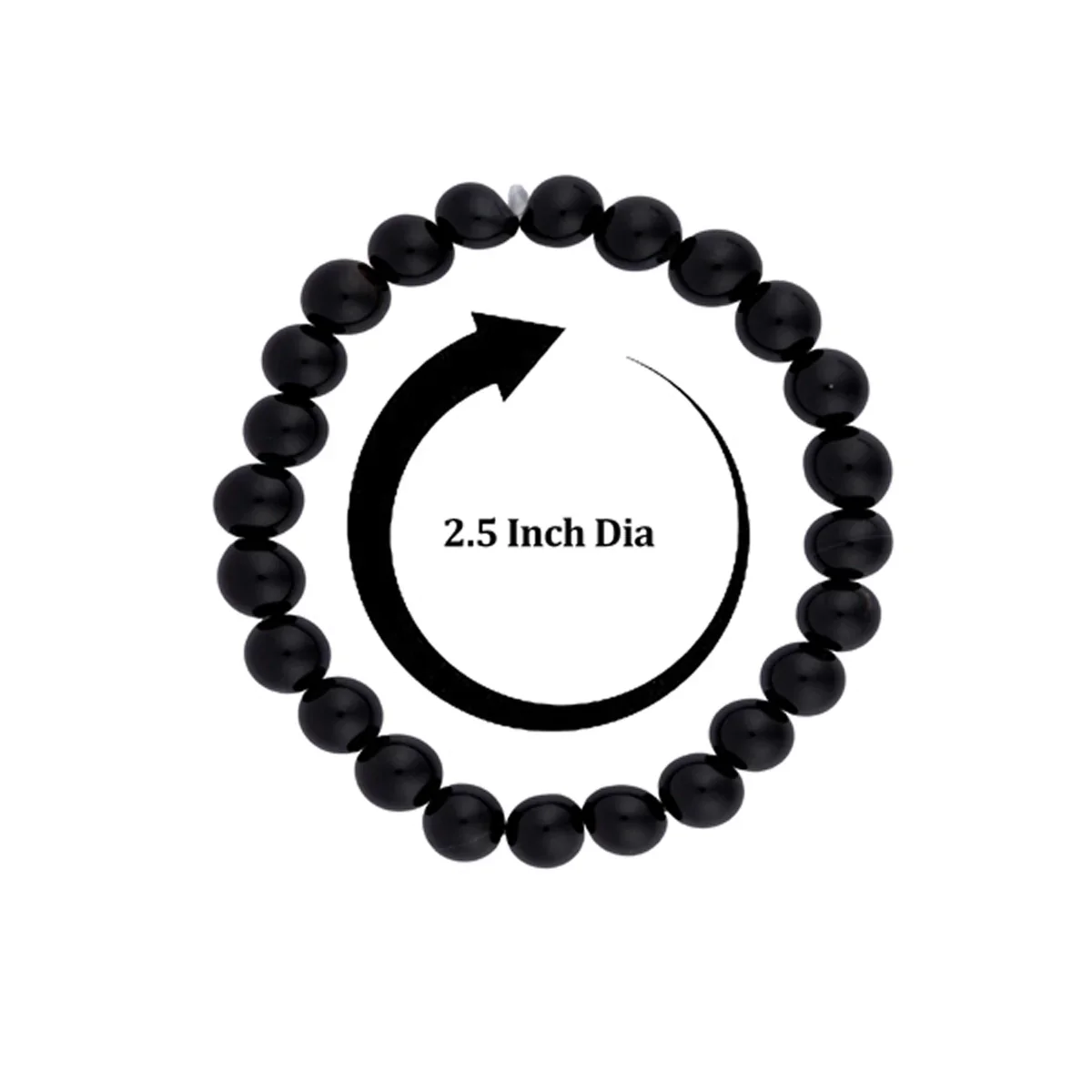 Black Obsidian Bracelet - 2.5 Inches | Crystal Bracelet/ Crystal Jewellery for Men & Women - Image 3