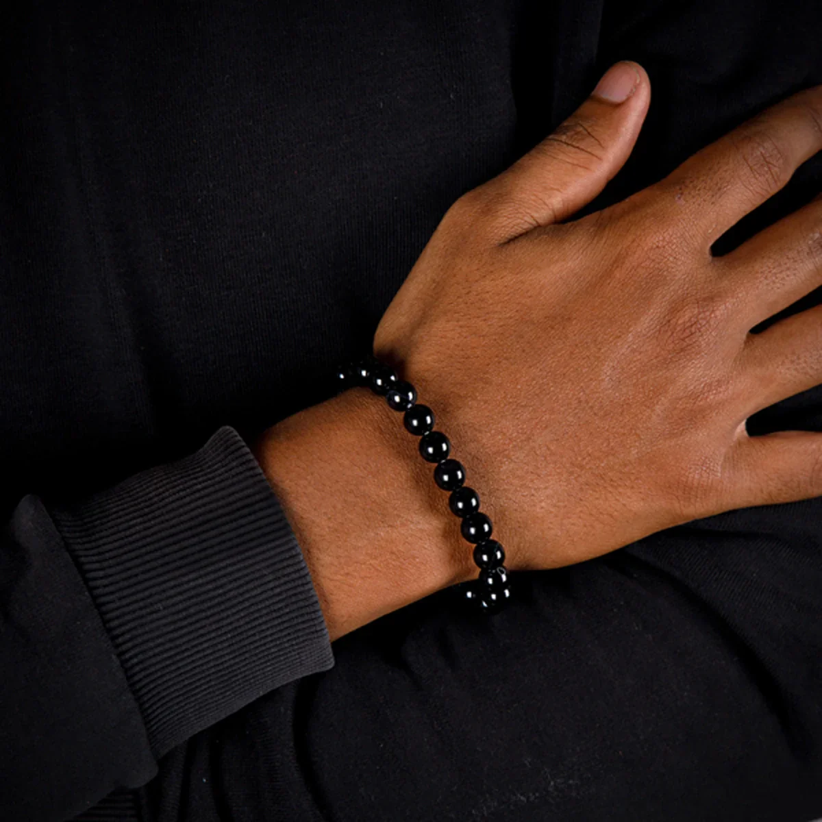 Black Obsidian Bracelet - 2.5 Inches | Crystal Bracelet/ Crystal Jewellery for Men & Women - Image 5