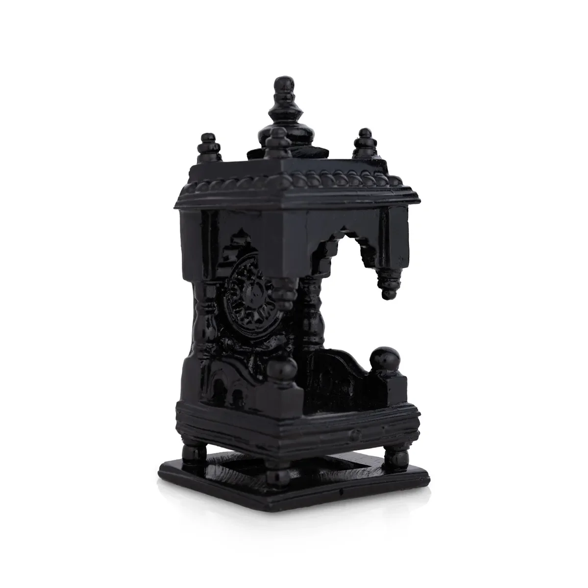 Black Pooja Mandir - 4.5 X 2.5 Inches | Mini Temple Mandapam/ Pooja Madap For Home - Image 3
