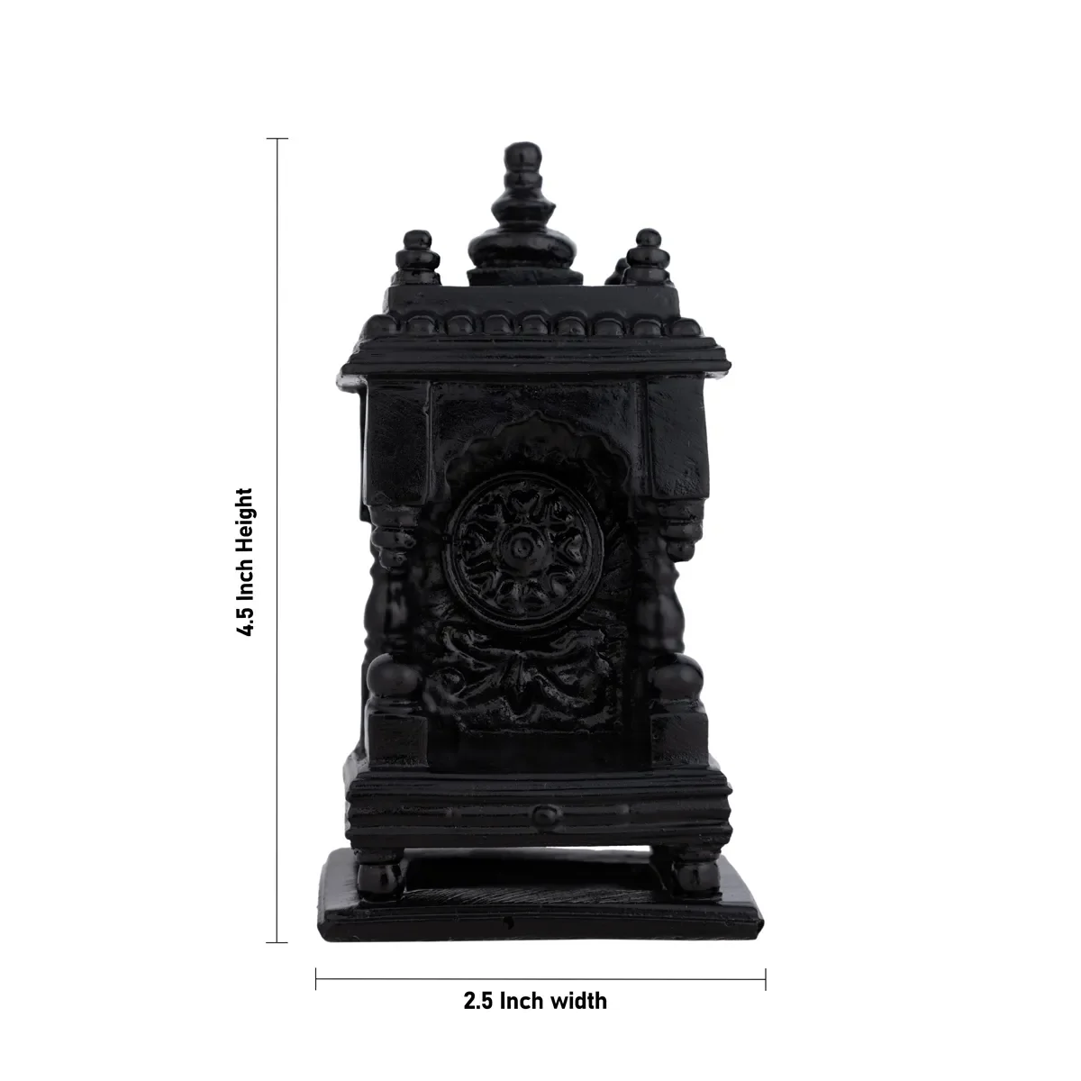 Black Pooja Mandir - 4.5 X 2.5 Inches | Mini Temple Mandapam/ Pooja Madap For Home - Image 5