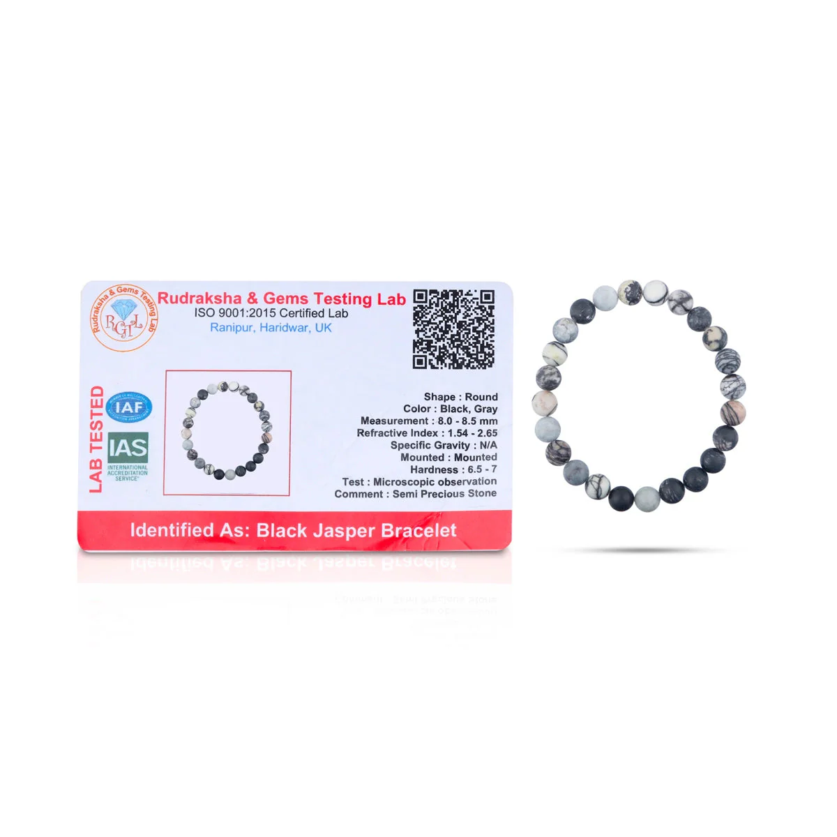 Black Web Jasper Bracelet - 2.5 Inches | Stone Jewellery/ Black Web Gem Bracelet For Protection And Strength - Image 3