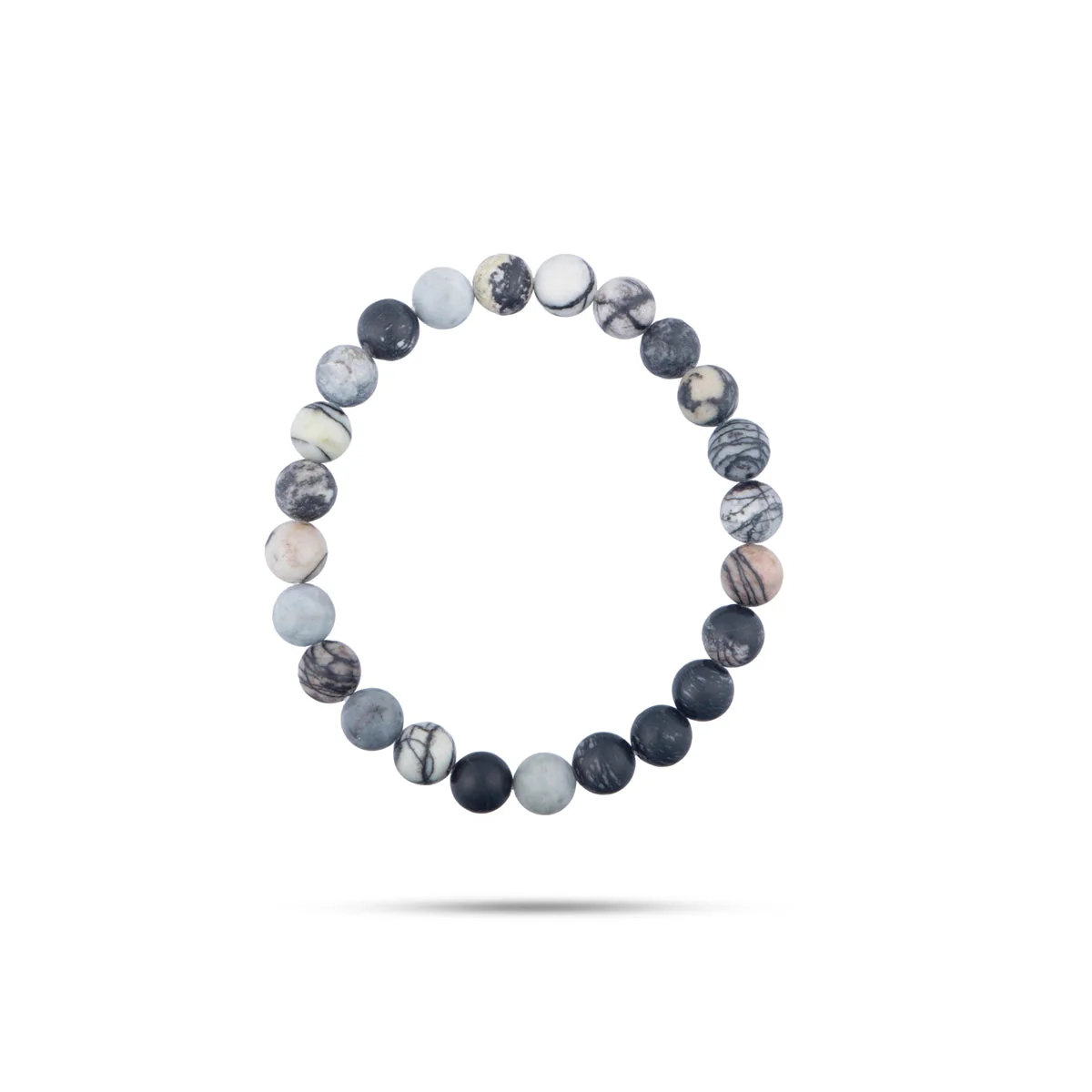 Black Web Jasper Bracelet - 2.5 Inches | Stone Jewellery/ Black Web Gem Bracelet For Protection And Strength - Image 5