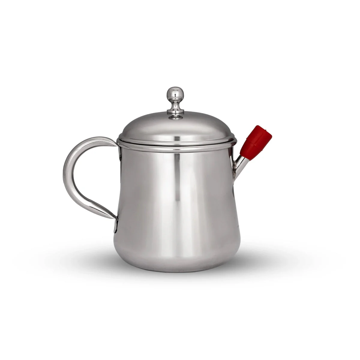 Oil Pot With Lid - 4.5 x 5.5 Inches | Stainless Steel Oil Pot With Handle/ Tea Pot for Home/ 150 Gms Approx