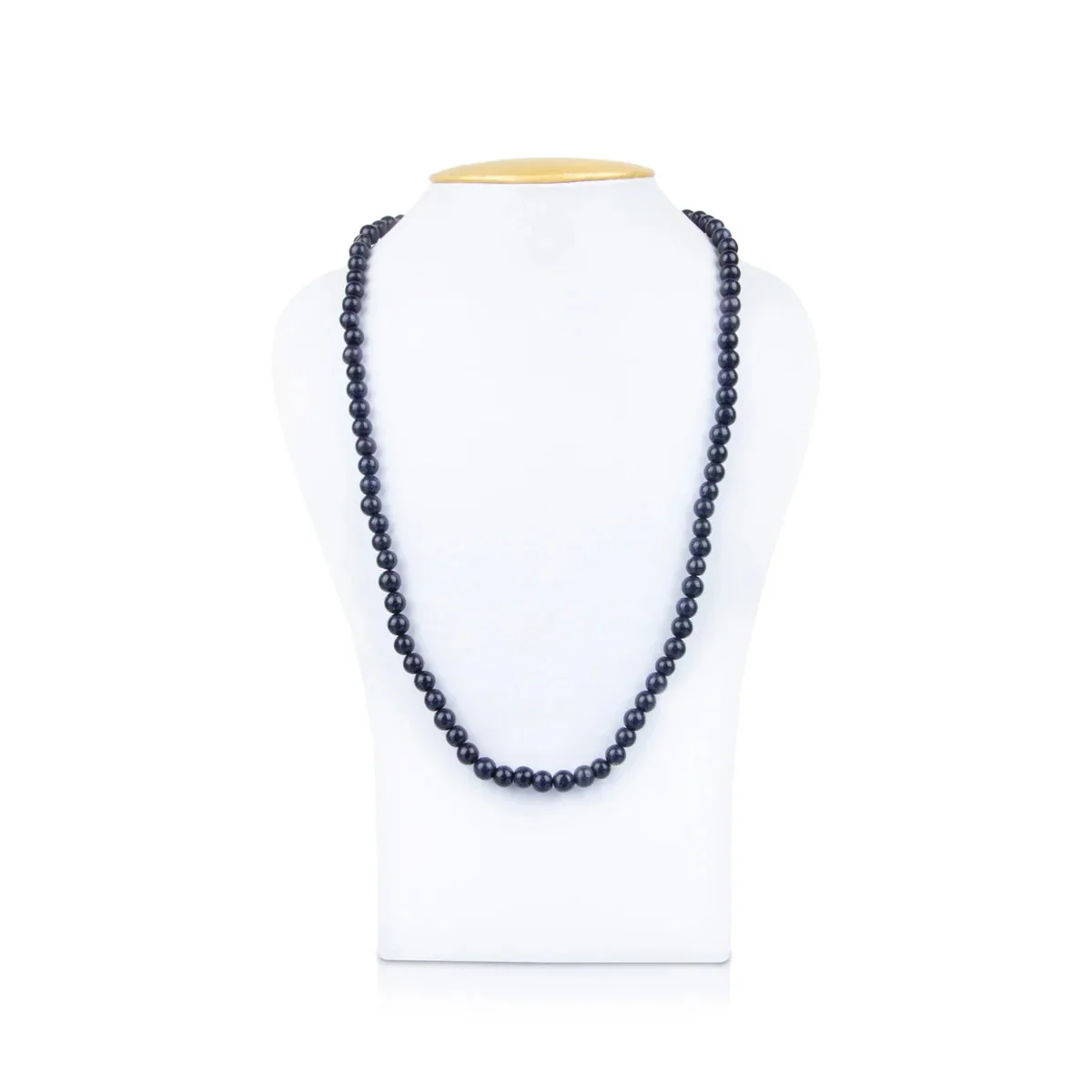 Blue Sunstone Mala- 17 Inches | 108 Beads Gemstone Mala/Blue Crystal Mala For Confidence & Meditation Practice - Image 2