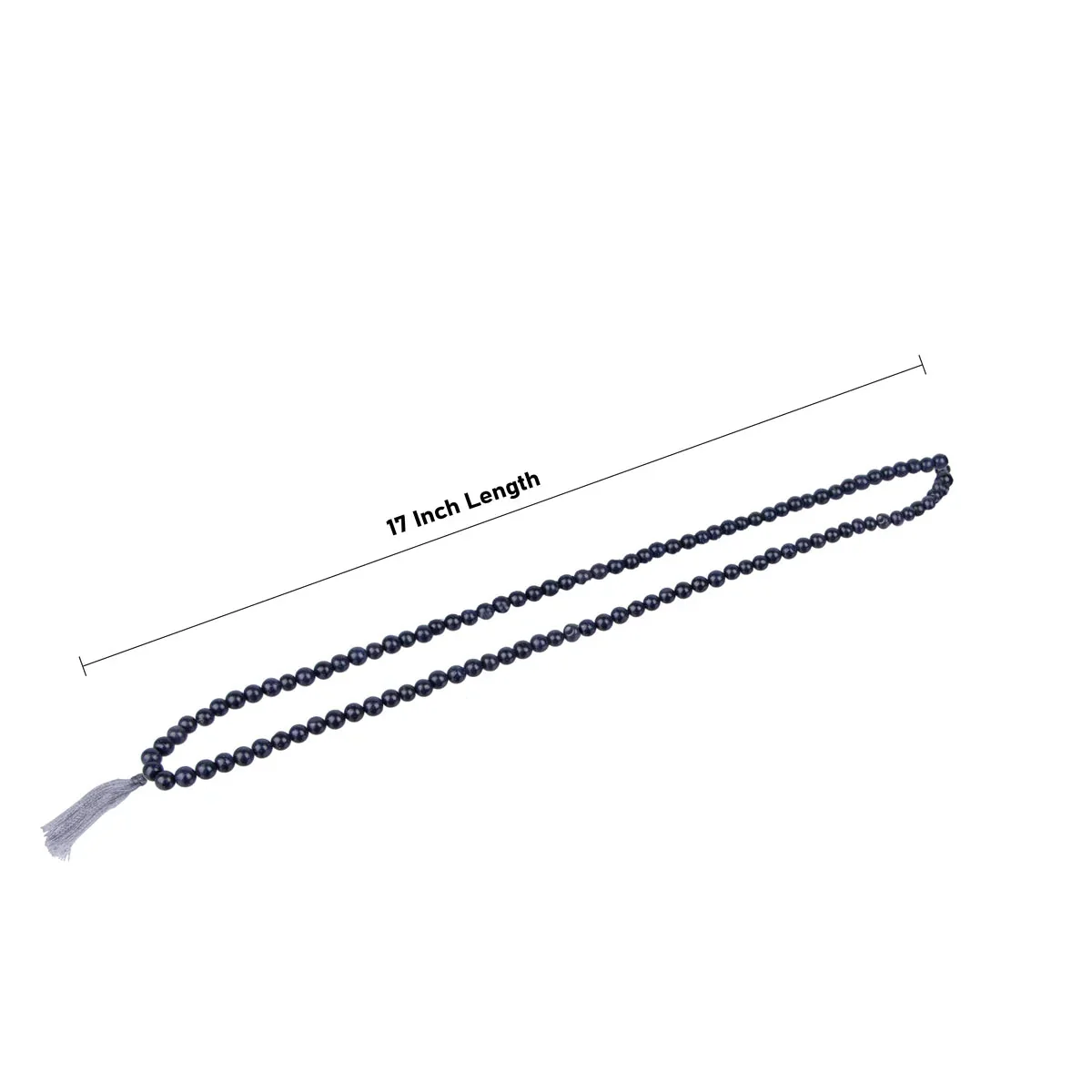 Blue Sunstone Mala- 17 Inches | 108 Beads Gemstone Mala/Blue Crystal Mala For Confidence & Meditation Practice - Image 3