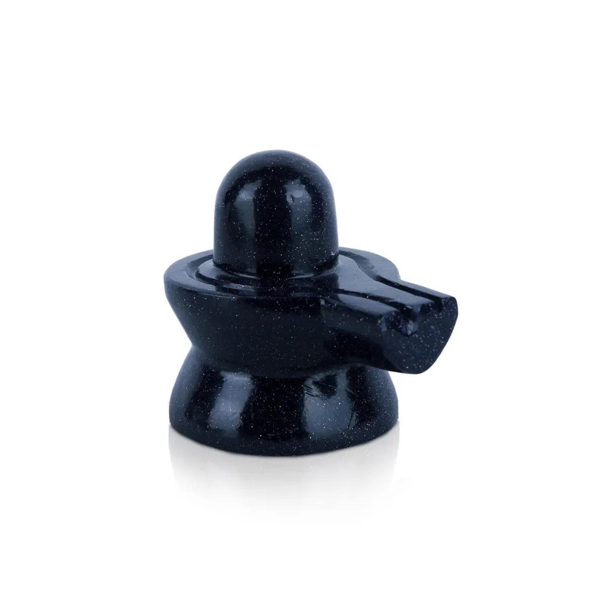 Blue Sunstone Shiv Ling Murti- 1.5 X 2 Inches | Crystal Shiva Lingam Statue/ Gemstone Shiv Ling Idol For Pooja - Image 2