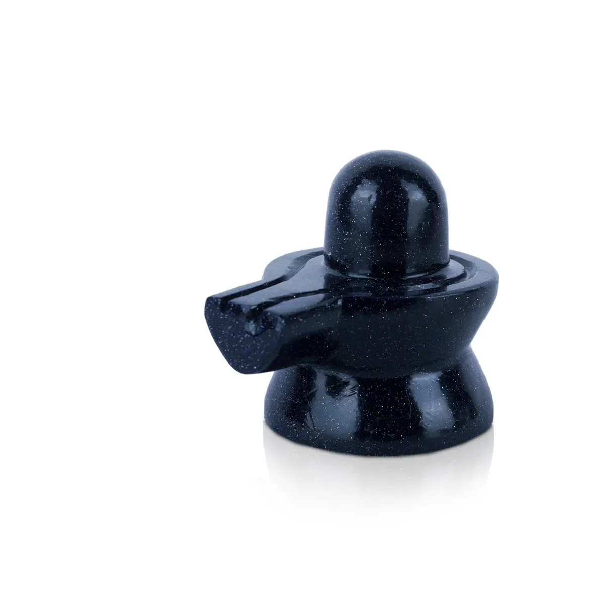 Blue Sunstone Shiv Ling Murti- 1.5 X 2 Inches | Crystal Shiva Lingam Statue/ Gemstone Shiv Ling Idol For Pooja - Image 3