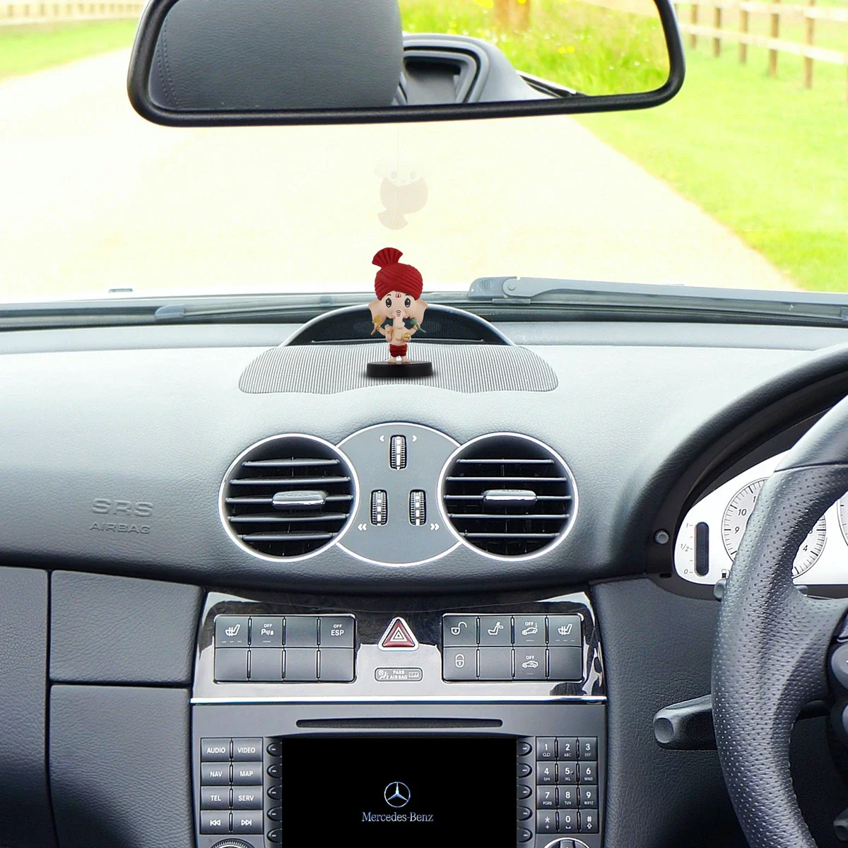 Bobble Head Ganesha Statue - 4.5 x 2.5 Inches | Ganpati Statue/ Bobble Head Statue for Car Decor/ 130 Gms Approx - Image 3