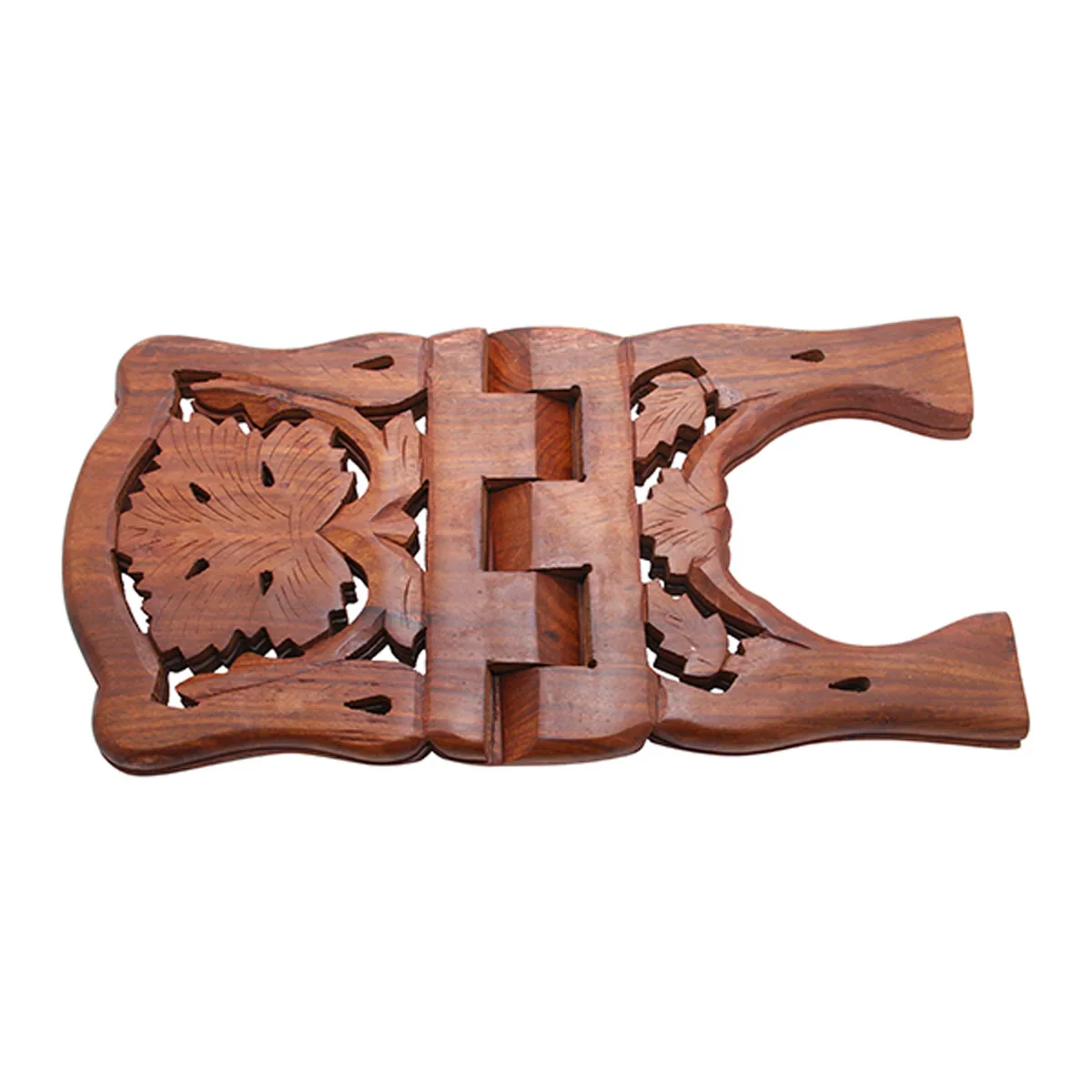 Book Stand - 15 x 8 Inches | Angoori Design Rehal/ Wooden Book Stand for Reading - Image 2
