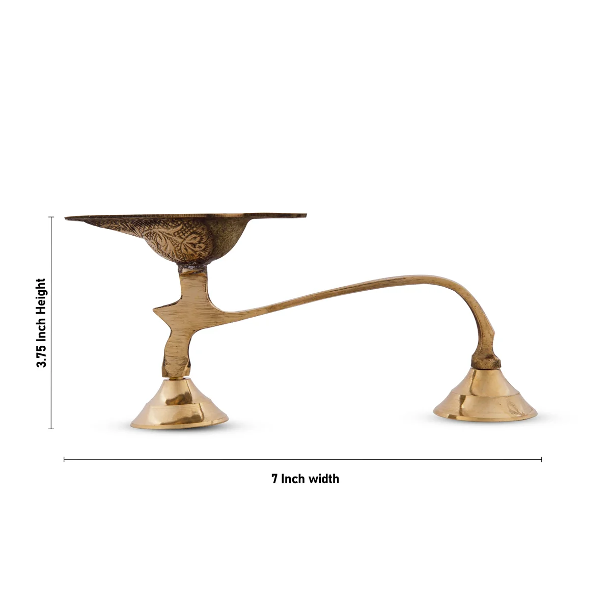 Brass Aarti - 3.75 x 7 Inches | One Mukh Spoon Camphor Burner/ Arti Kapoor for Pooja/ 180 Gms Approx - Image 3