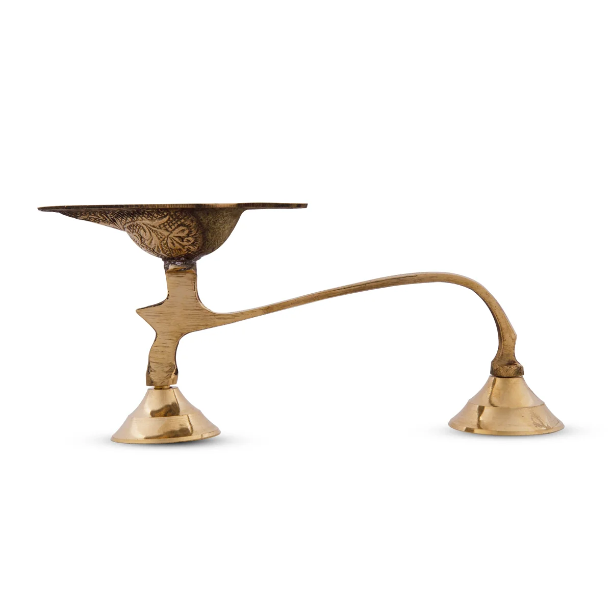 Brass Aarti - 3.75 x 7 Inches | One Mukh Spoon Camphor Burner/ Arti Kapoor for Pooja/ 180 Gms Approx - Image 4