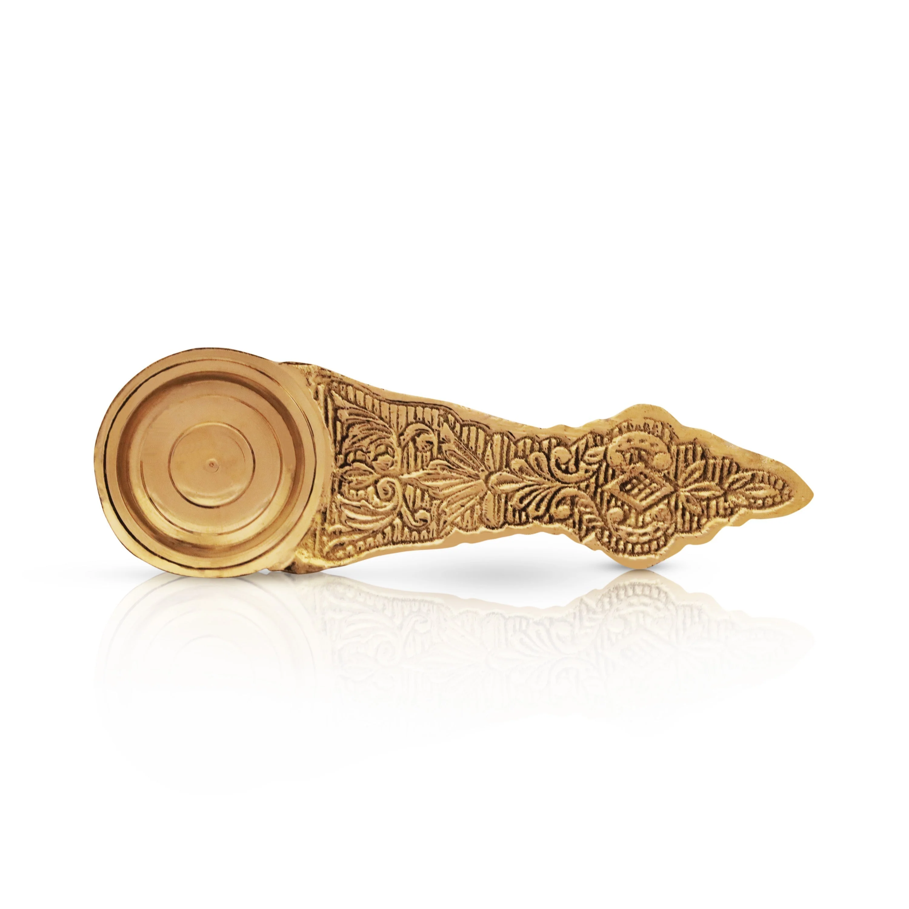 Brass Aarti - 7 Inches | Karpur Aarti/ Kapoor Dhani/ Kapur Dhani for Pooja - Image 2