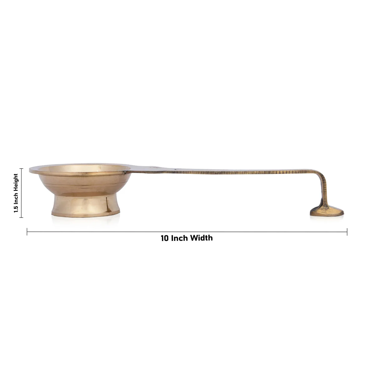 Brass Aarti With Handle - 1.5 x 10 Inches | Laddle Camphor Burner/ Kapoor Dhani/ Karpura Aarti for Pooja - Image 4