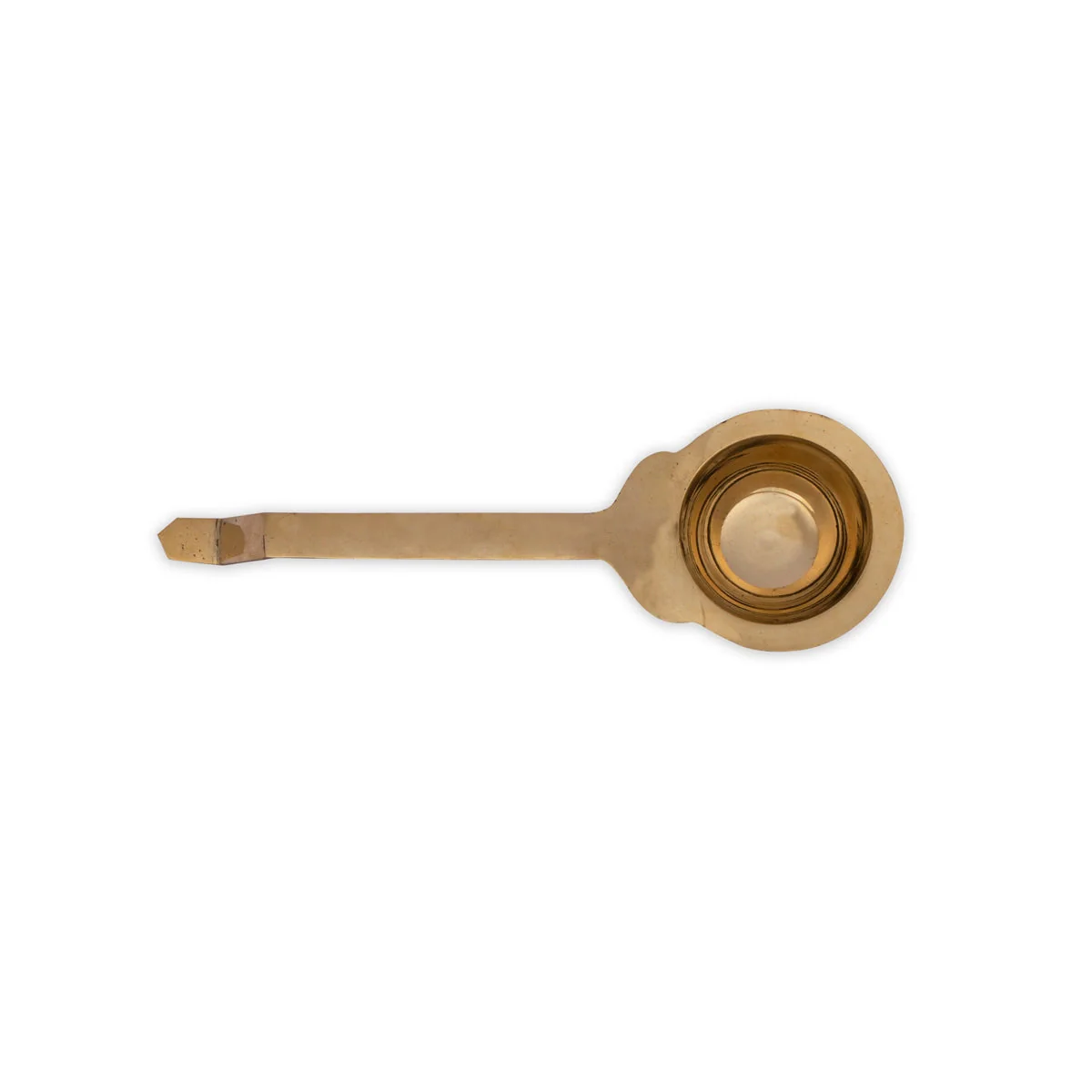 Brass Aarti With Handle - 2.5 x 11 Inches | Laddle Camphor Burner/ Kapoor Dhani/ Karpura Aarti for Pooja - Image 3