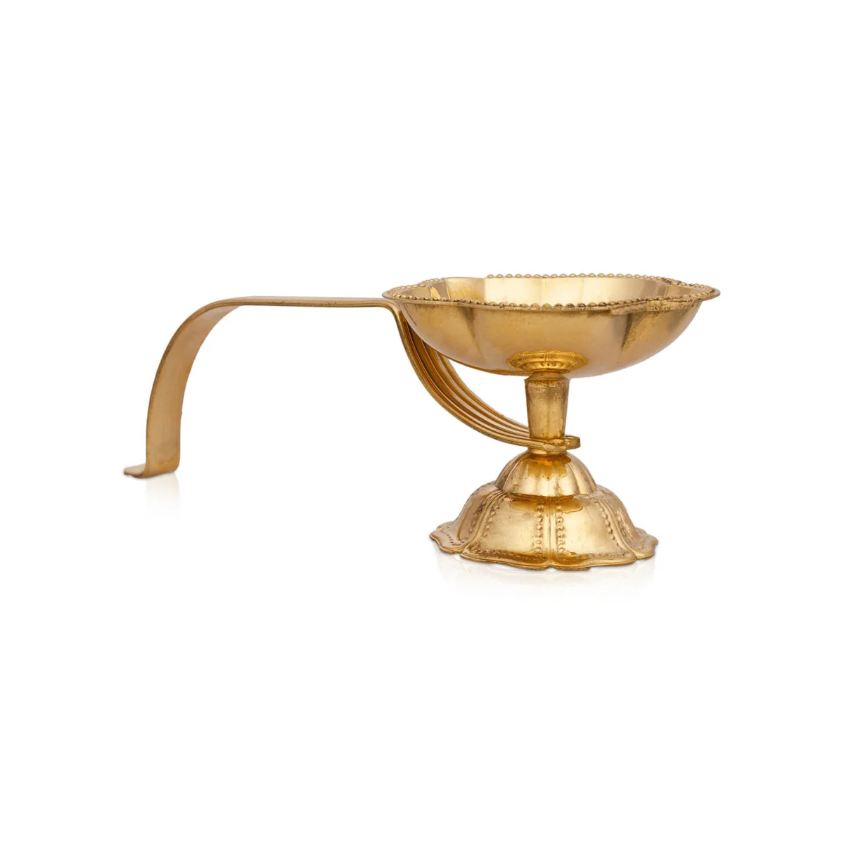 Brass Aarti With Handle - 2.5 x 3 Inches | Camphor Burner/ Kapoor Dhani/ Kapur Dhani for Pooja - Image 3