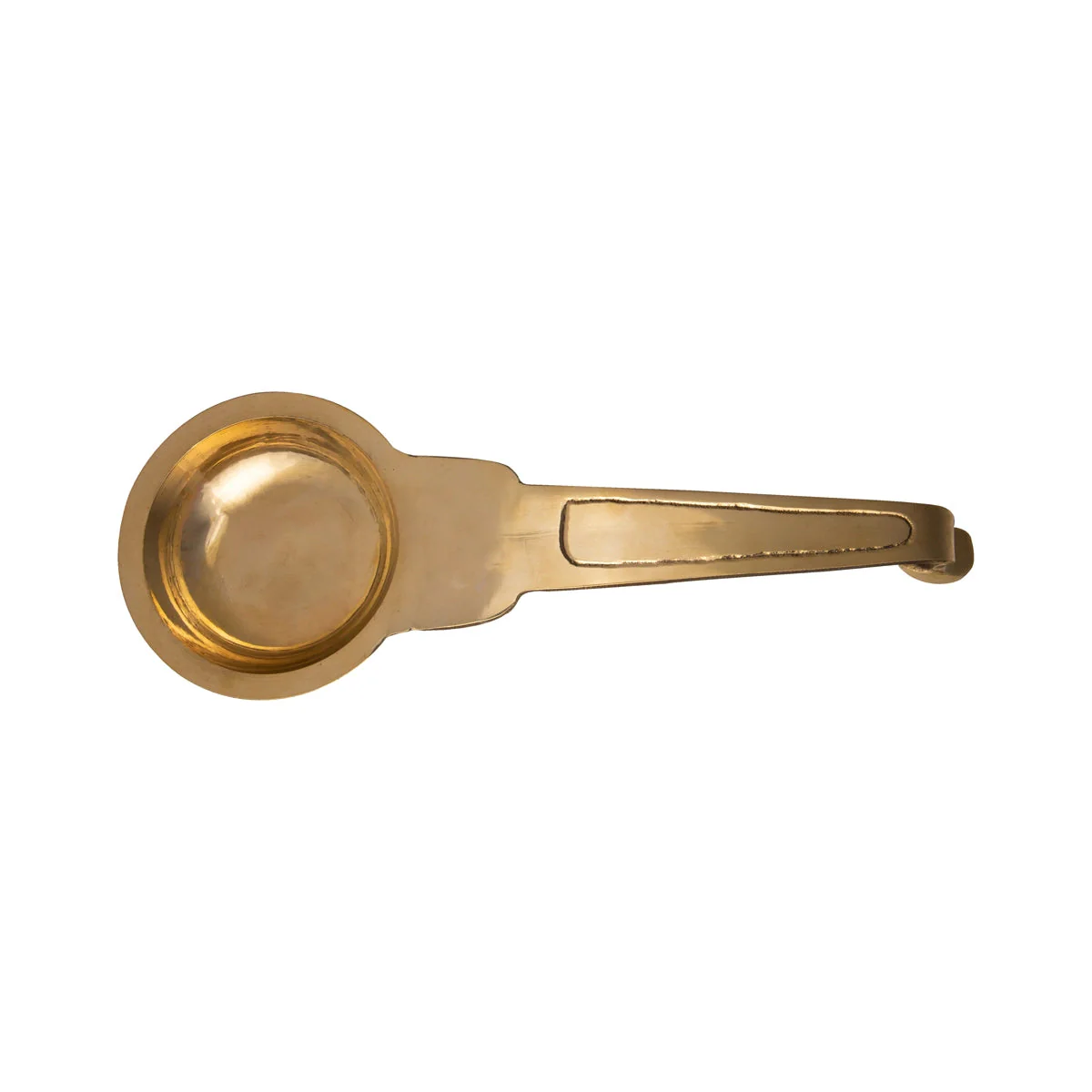 Brass Aarti With Handle - 2 x 11 Inches | Laddle Camphor Burner/ Kapoor Dhani/ Karpura Aarti for Pooja