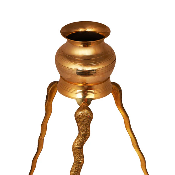 Brass Abhishek Lota - 6 X 5.5 Inches | Shivling Lota/ Abhishek Pot/ Jaladhari Loti For Shivling Pooja - Image 2