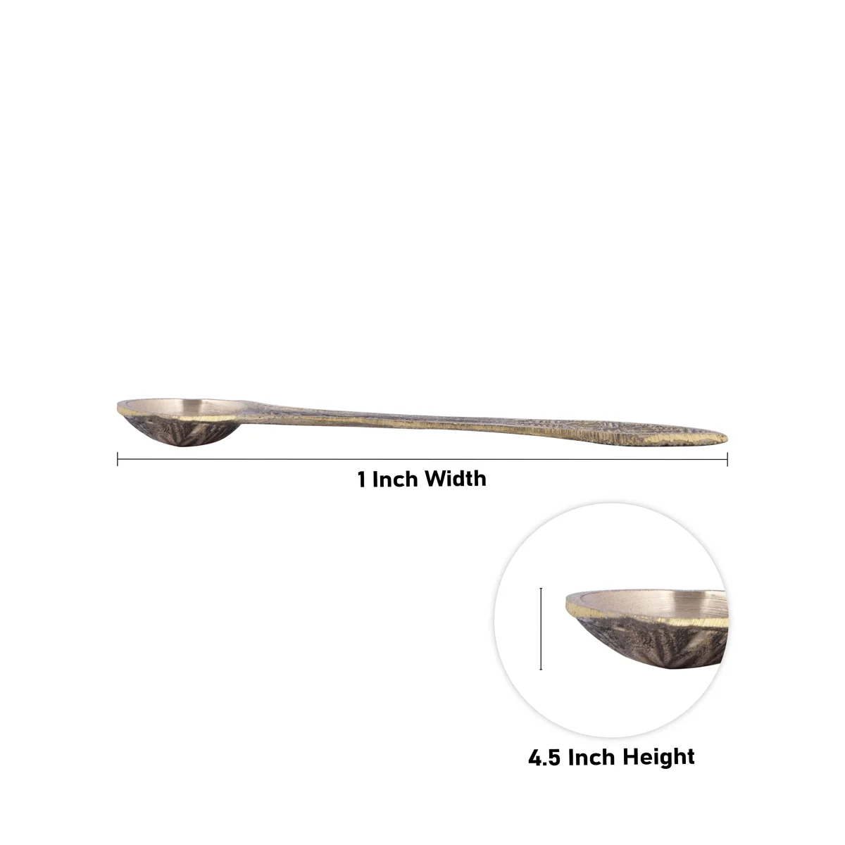 Brass Achmani - 4.5 Inches | Uddharani/ Pali Spoon for Pooja/ 15 Gms Approx - Image 2