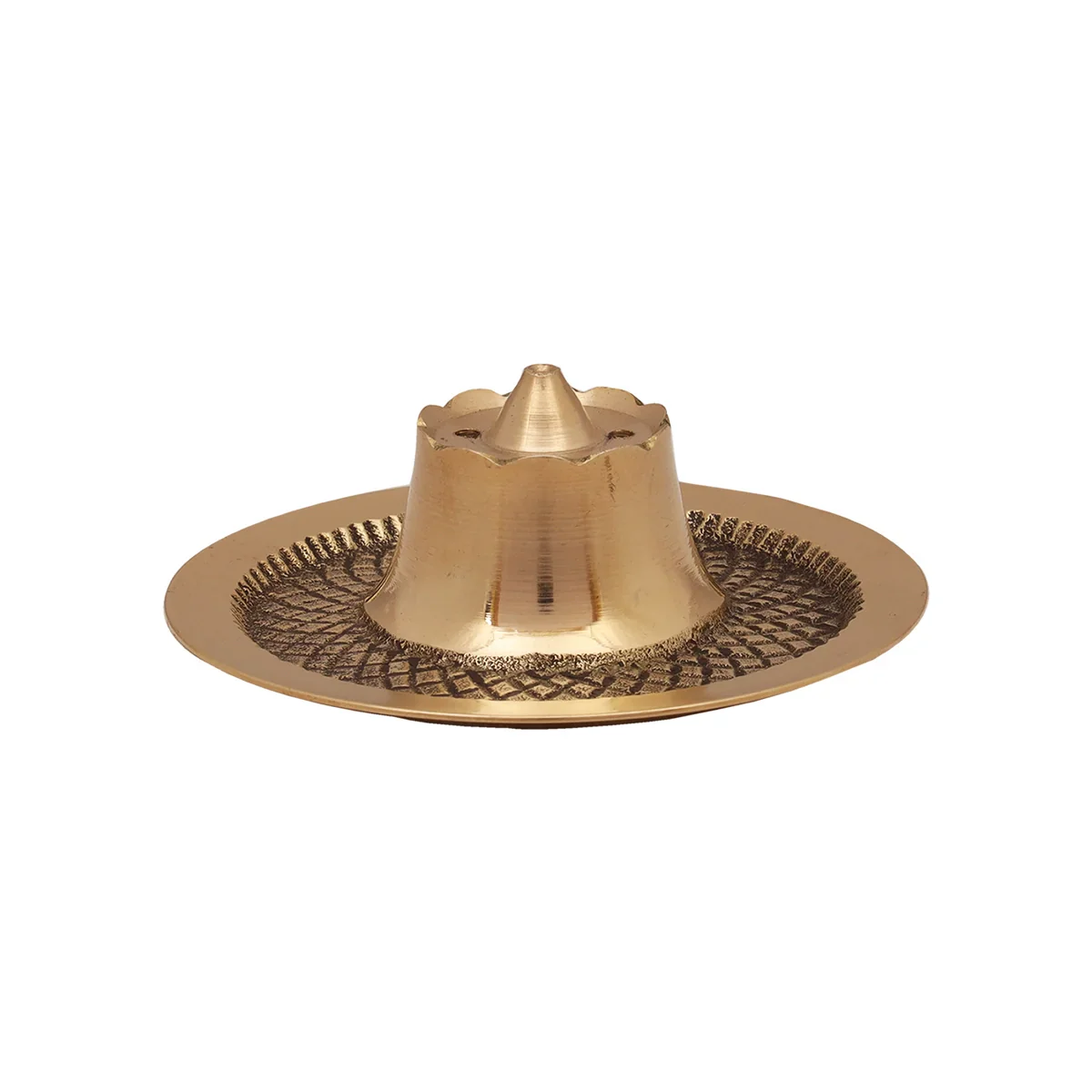 Brass Agarbathi Stand - 1 x 2.5 Inches | Incense Burner/ Incense Holder for Pooja/ 20 Gms Approx