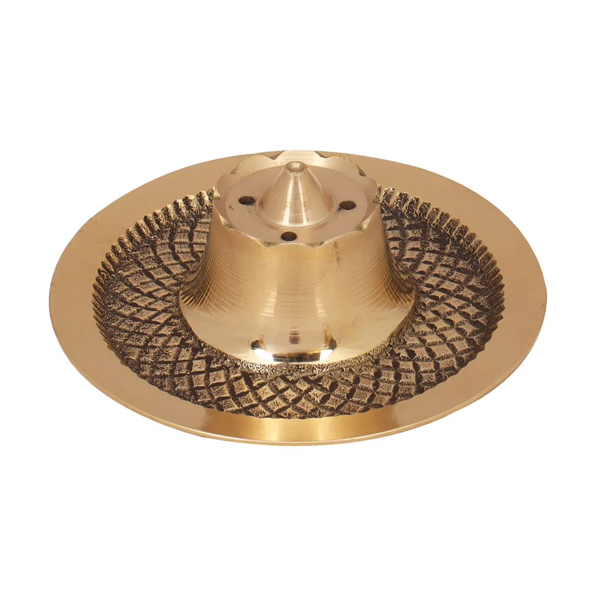 Brass Agarbathi Stand - 1 x 2.5 Inches | Incense Burner/ Incense Holder for Pooja/ 20 Gms Approx - Image 2