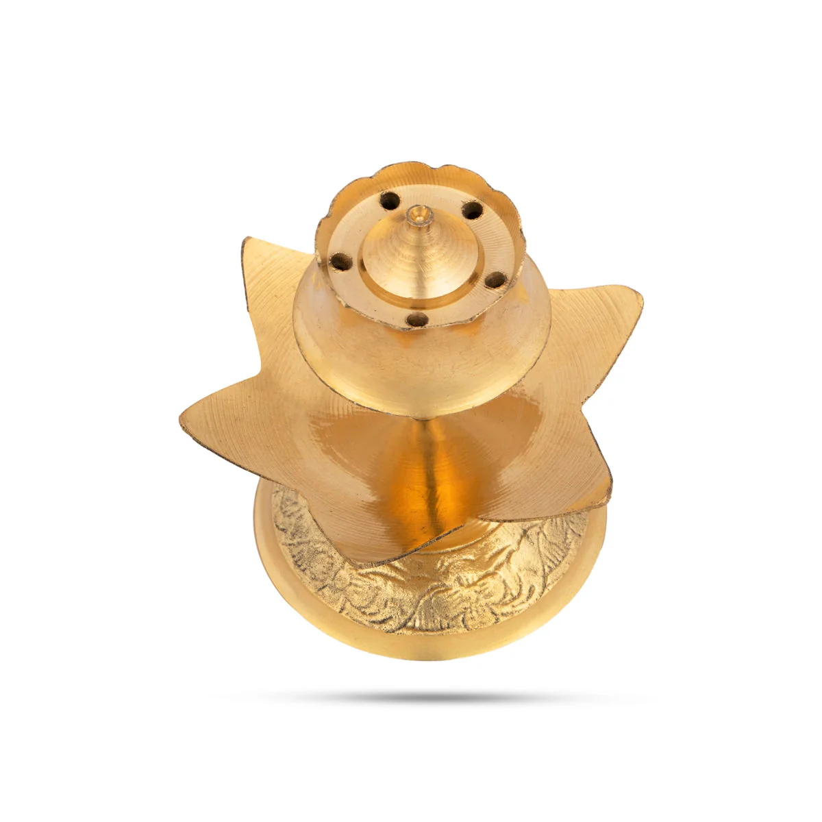 Brass Agarbathi Stand - 2.5 x 3 Inches | Incense Stick Holder/ Agarbatti Holder for Pooja - Image 3