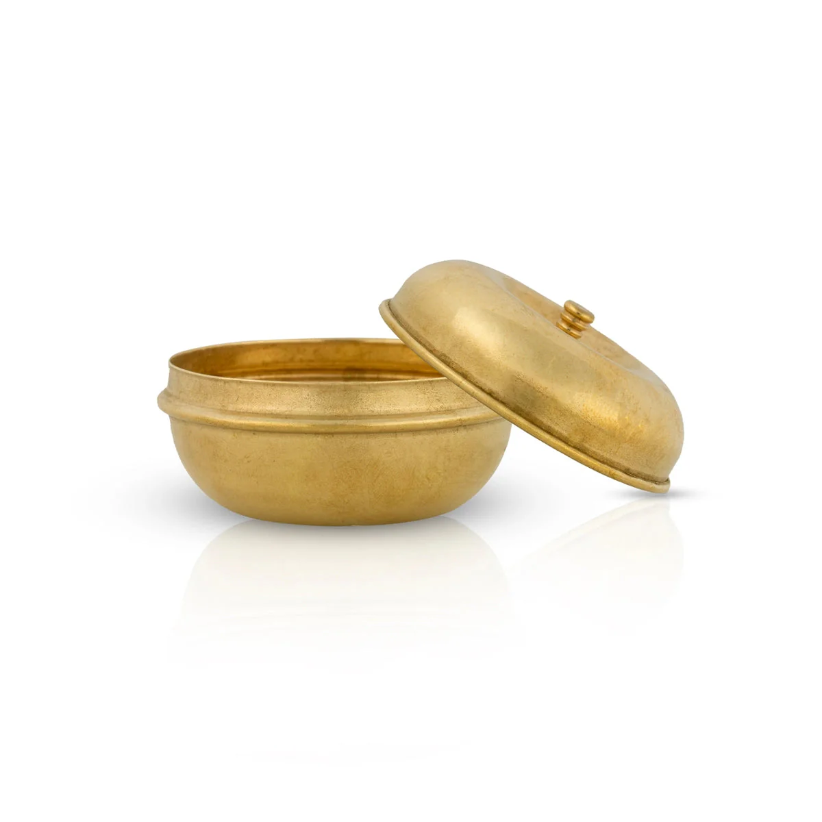 Kumkum Box - 1.75 x 2.25 Inches | Brass Kumkum Bharani/ Kumkum Pot/ Sindoor Pot for Home - Image 2