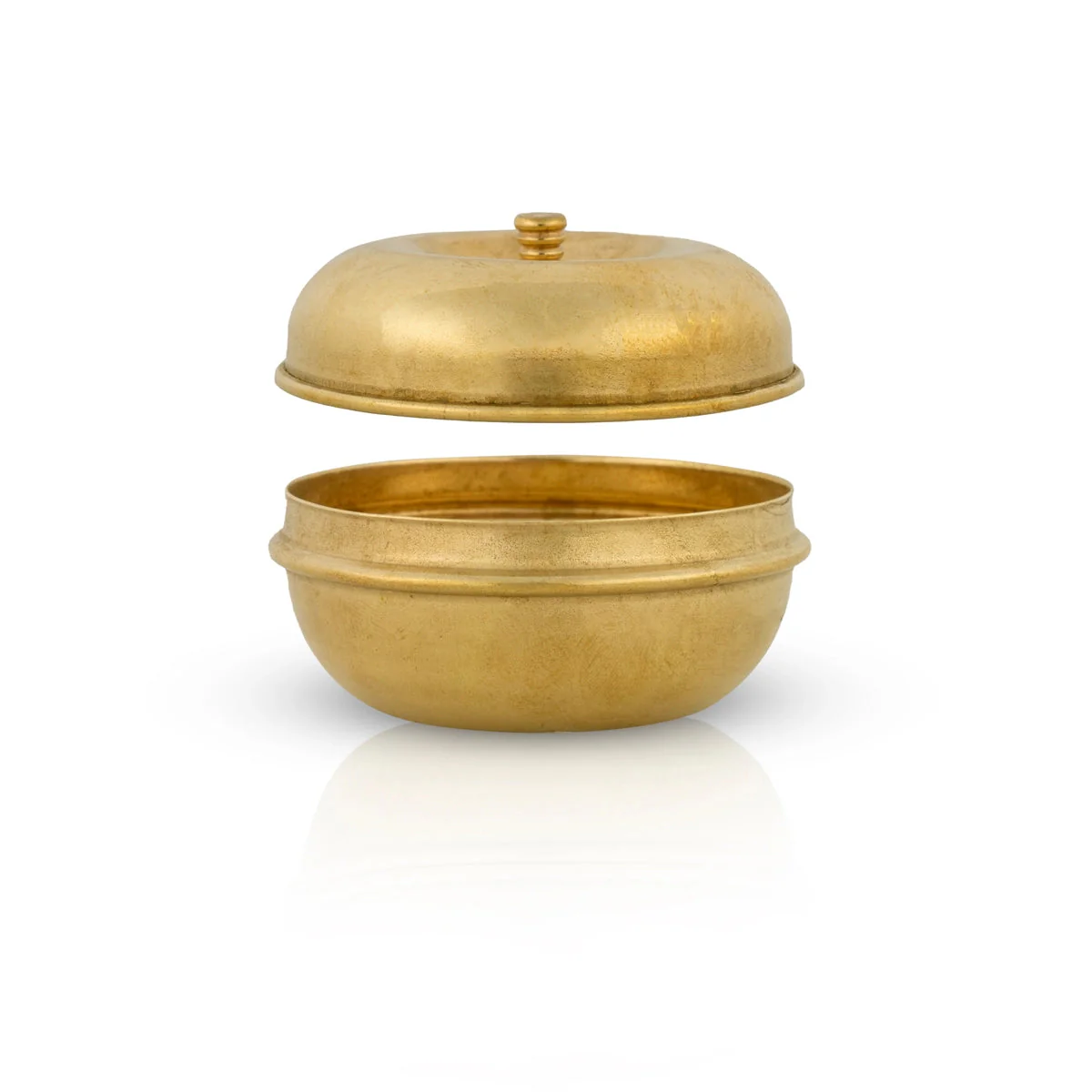 Kumkum Box - 1.75 x 2.25 Inches | Brass Kumkum Bharani/ Kumkum Pot/ Sindoor Pot for Home - Image 3