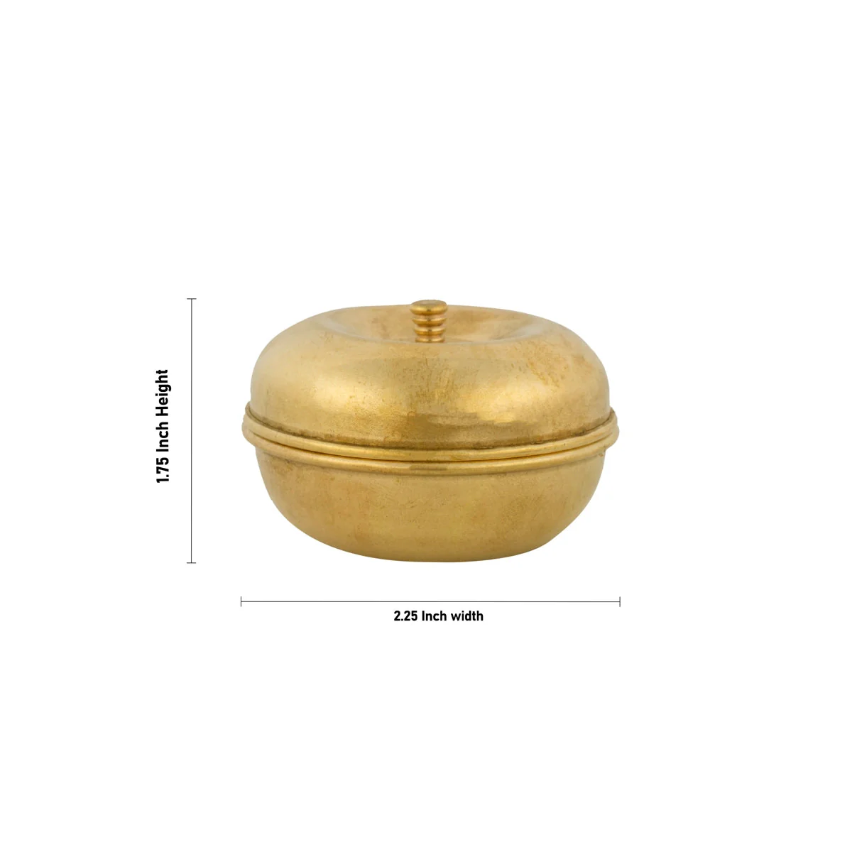 Kumkum Box - 1.75 x 2.25 Inches | Brass Kumkum Bharani/ Kumkum Pot/ Sindoor Pot for Home - Image 4