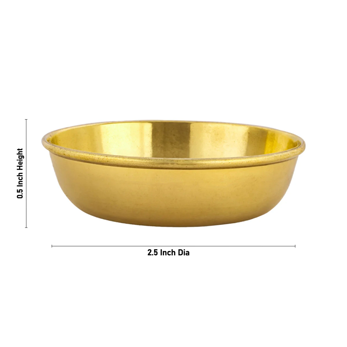 Brass Bowl - 0.5 x 2.5 Inches | Small Bowl/ Brass Cup/ Small Cup/ Pooja Bowl for Home - Image 3