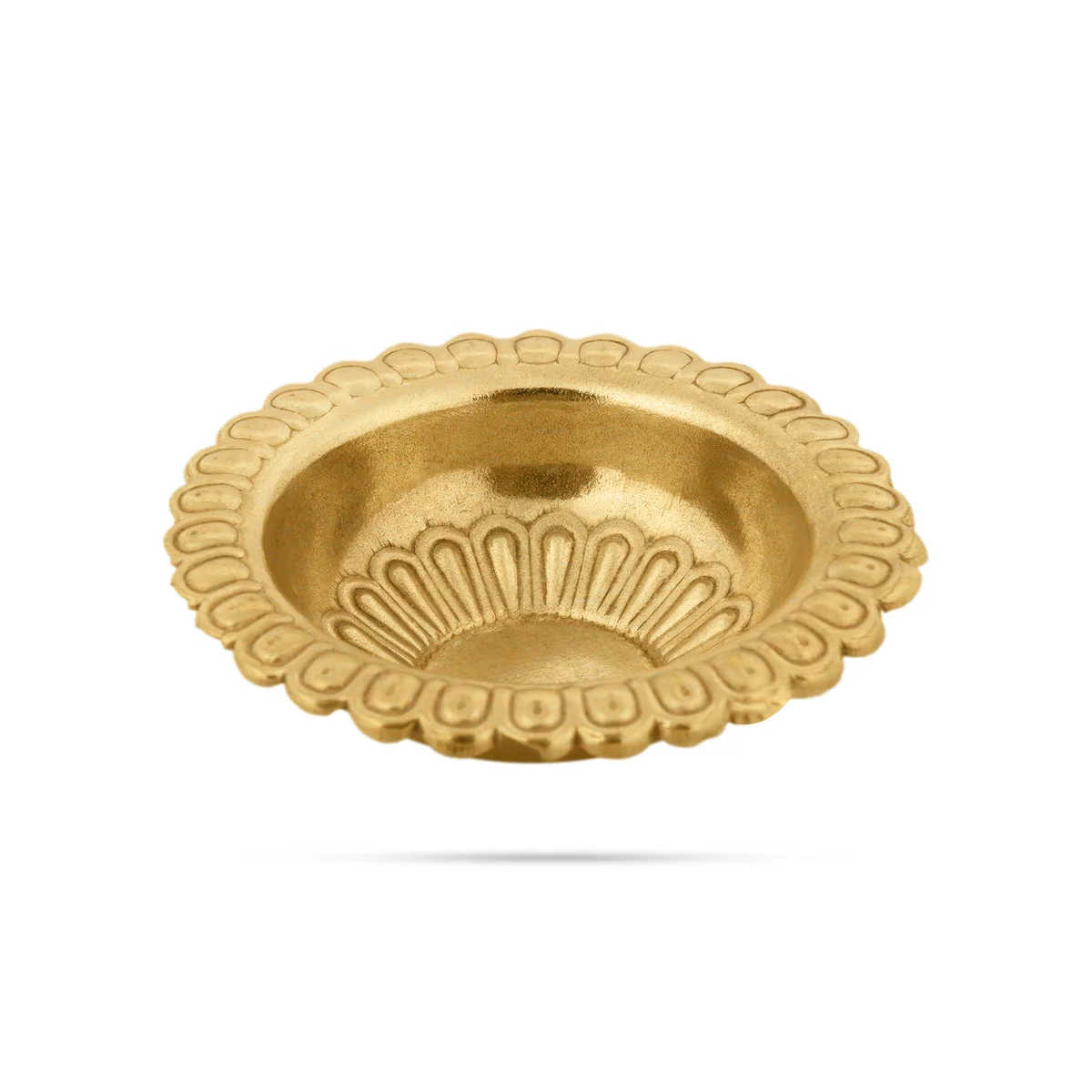 Brass Bowl - 0.5 X 2 Inches | Designed Pooja Bowl/ Brass Cup/ Small Bowl For Kumkum And Ritual Offerings - Image 2