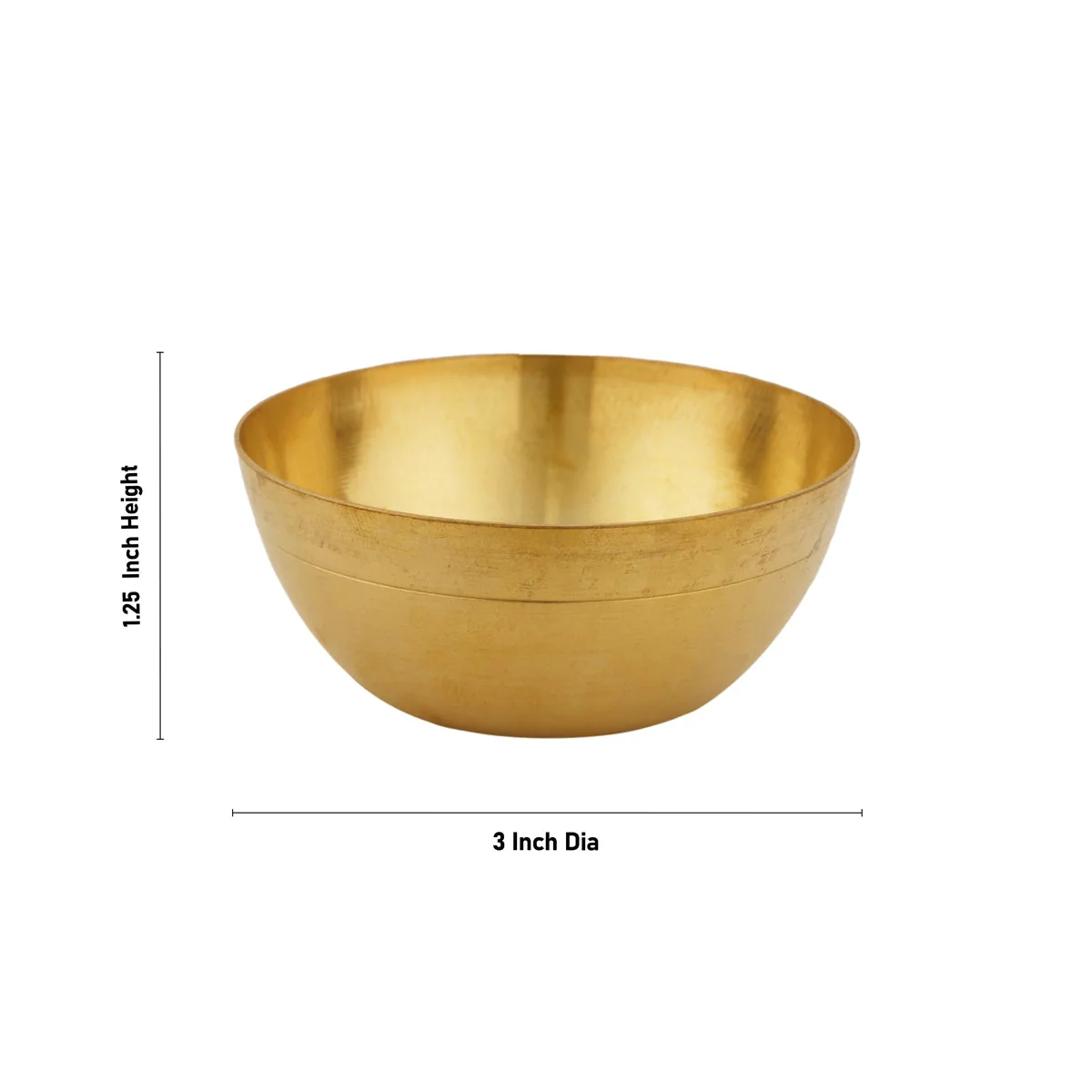 Brass Bowl - 1.25 X 3 Inches | Brass Cup/ Pooja Bowl/ Small Bowl For Kumkum & Chandan - Image 4