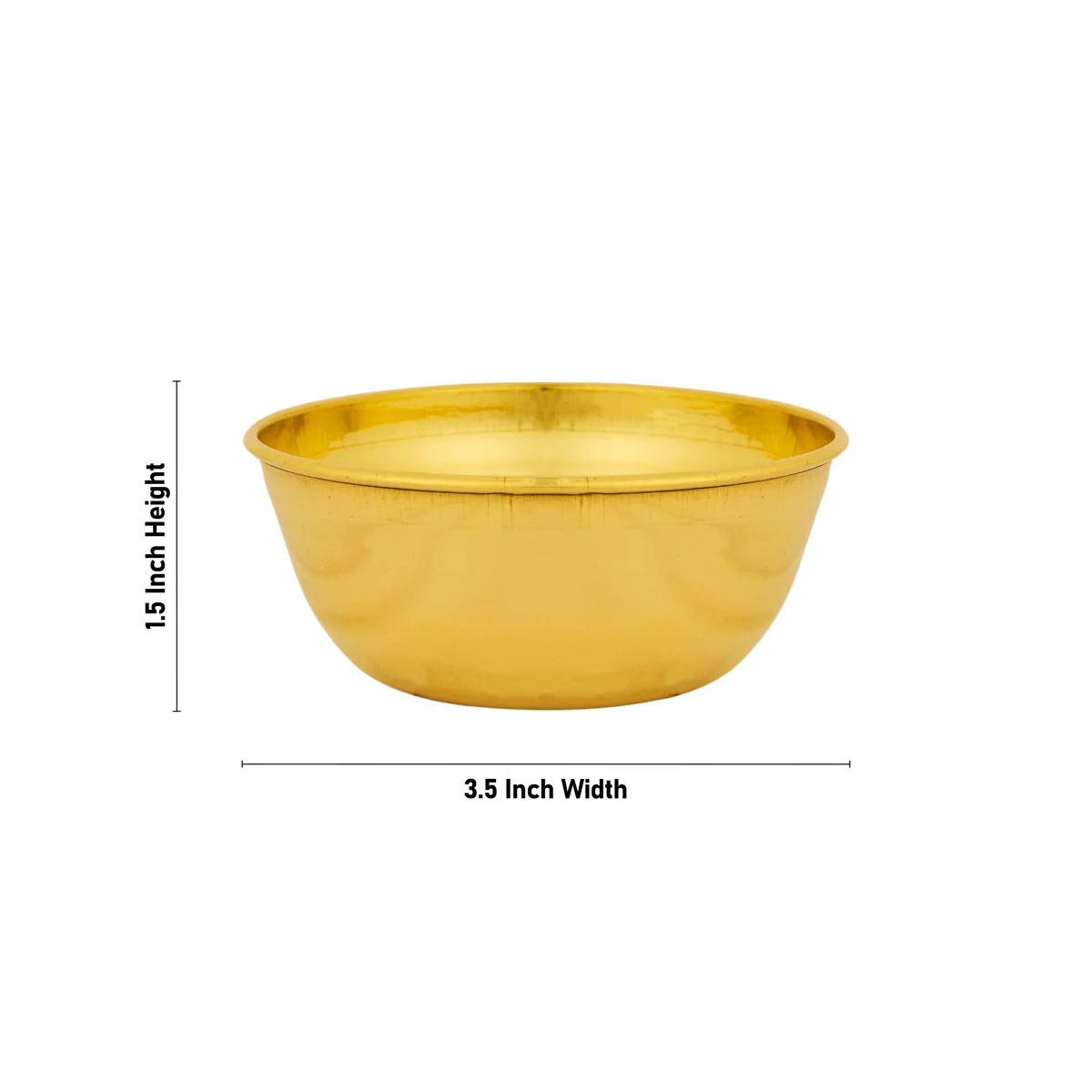 Brass Bowl - 1.5 x 3.5 Inches | Pooja Bowl/ Brass Cup/ Small Bowl For Offering Kumkum And Pooja - Image 4