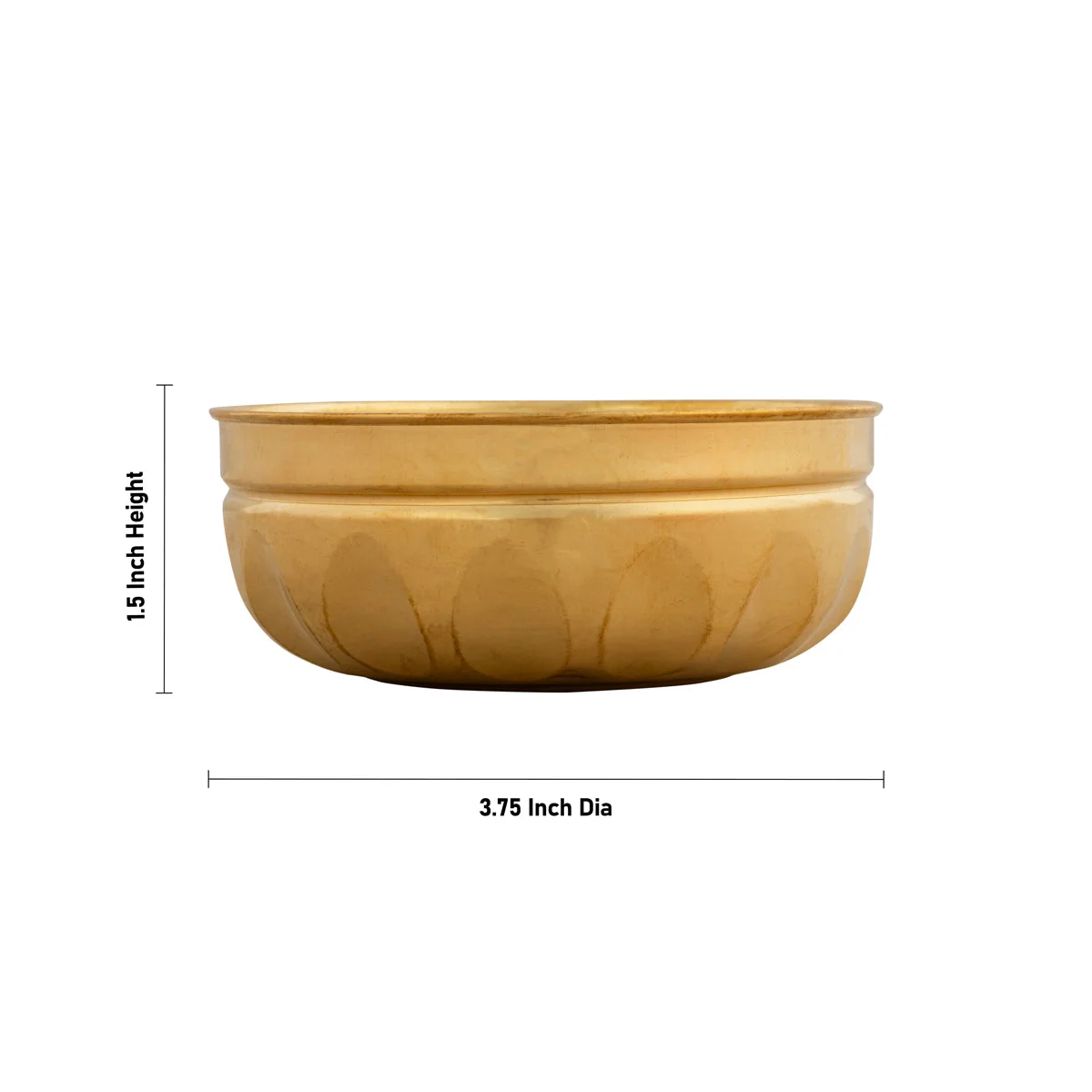Brass Bowl - 1.5 x 3.75 Inches | Small Bowl/ Brass Cup/ Small Cup/ Pooja Bowl for Home