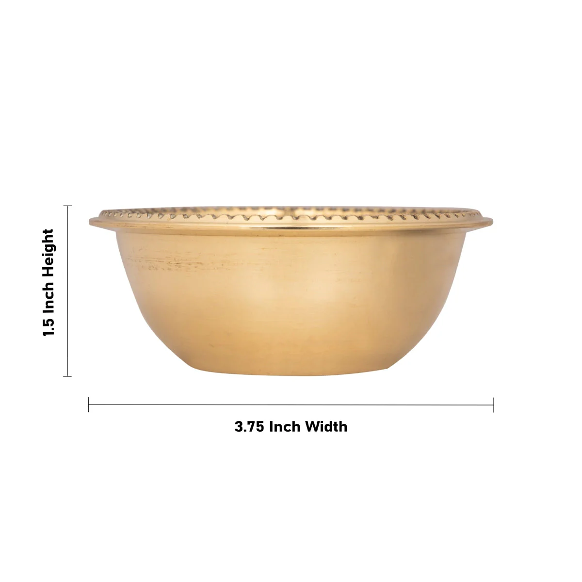 Brass Bowl - 1.5 X 3.75 Inches | Small Bowl/ Brass Cup/ Brass Katori/ Pooja Bowl For Ritual Offerings - Image 3