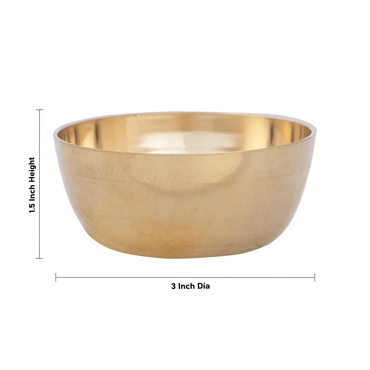 Brass Bowl - 1.5 x 3 Inches | Brass Cup/ Brass Katora for Pooja/ 80 Gms Approx - Image 4