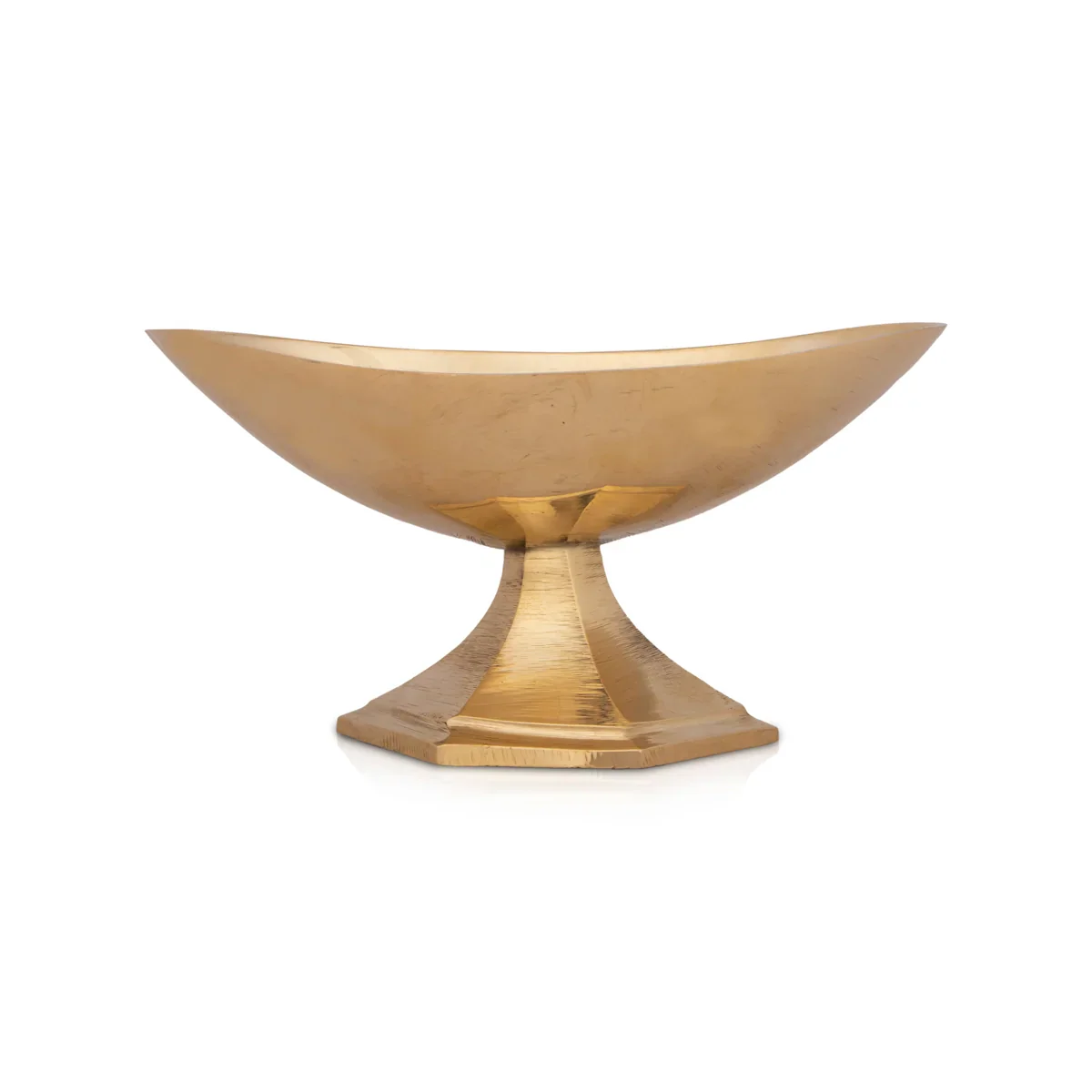 Brass Bowl - 1.5 x 3 Inches | Brass Cup/ Boat Shape Pooja Bowl for Home/ 70 Gms Approx