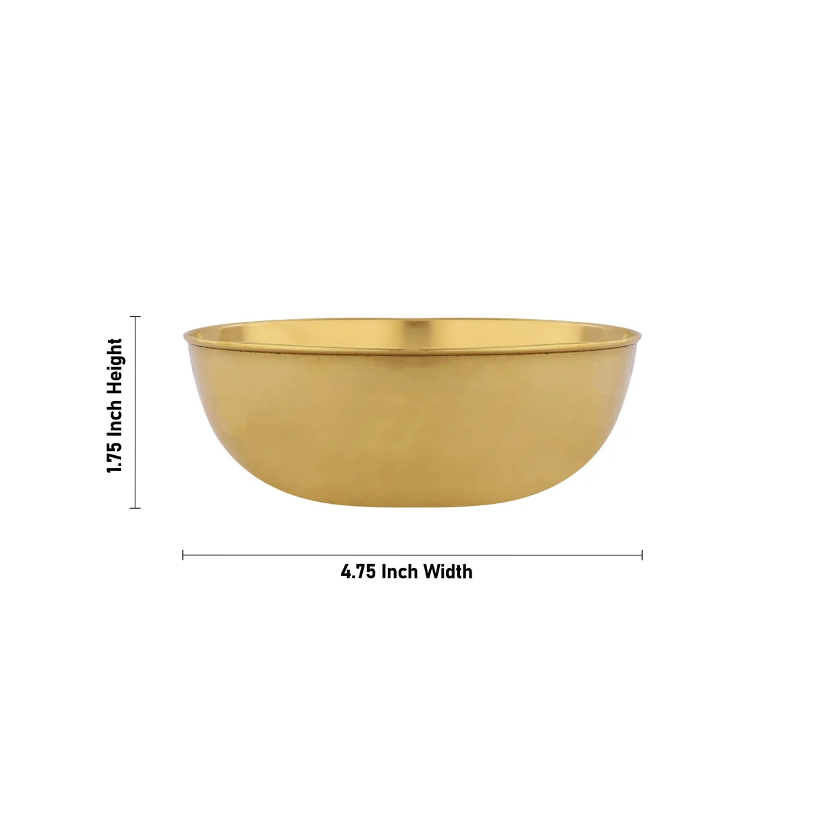 Brass Bowl - 1.75 x 4.75 Inches | Pooja Bowl/ Brass Cup for Home - Image 2